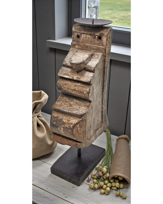 Antique Wooden Bracket Carving Candle Holder Original Old Hand Carved