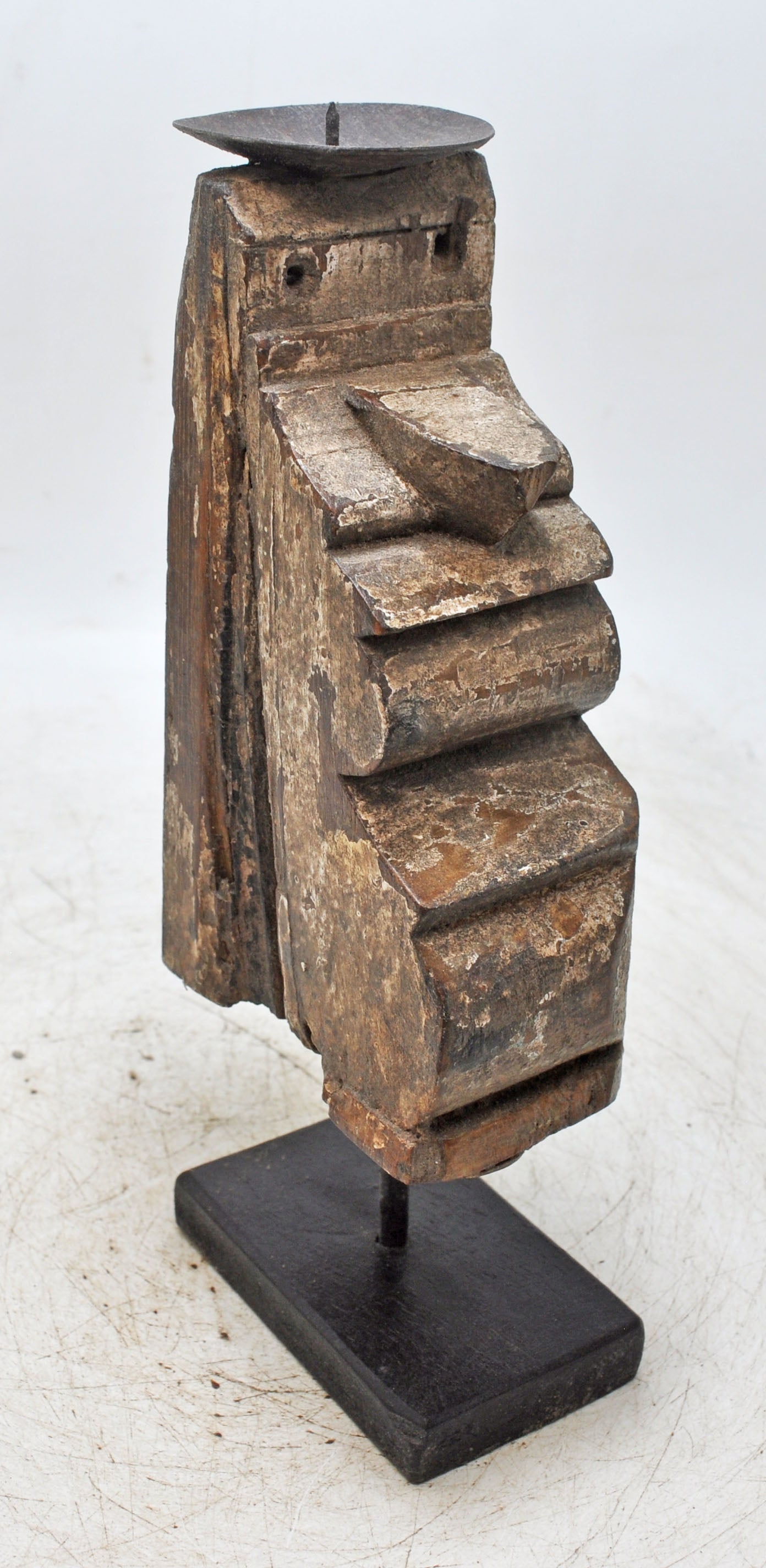 Antique Wooden Bracket Carving Candle Holder Original Old Hand Carved
