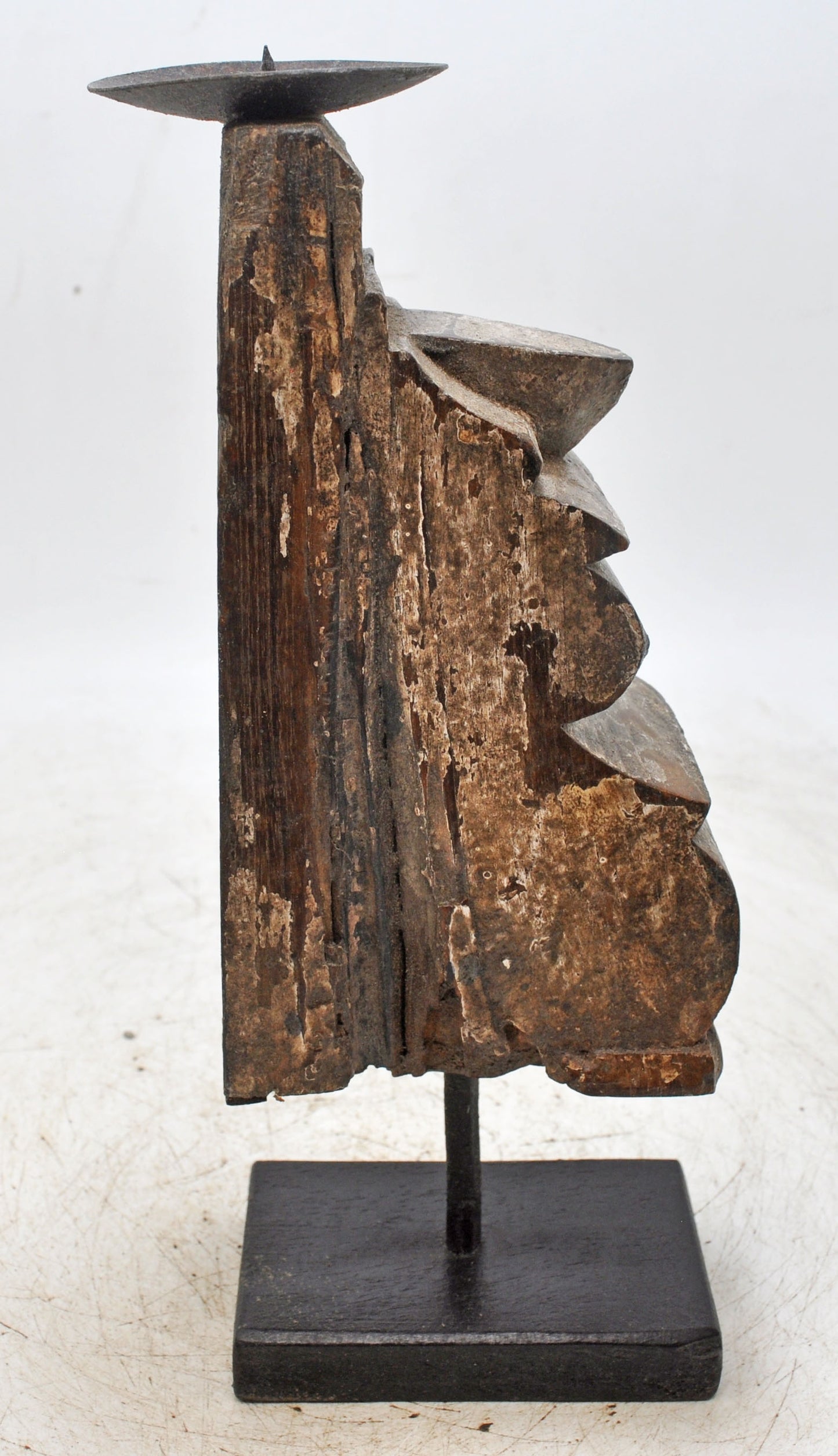 Antique Wooden Bracket Carving Candle Holder Original Old Hand Carved