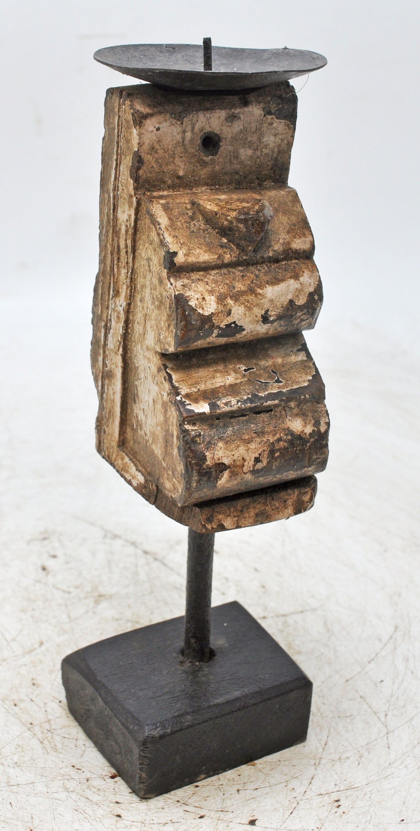Antique Wooden Bracket Carving Candle Holder Original Old Hand Carved