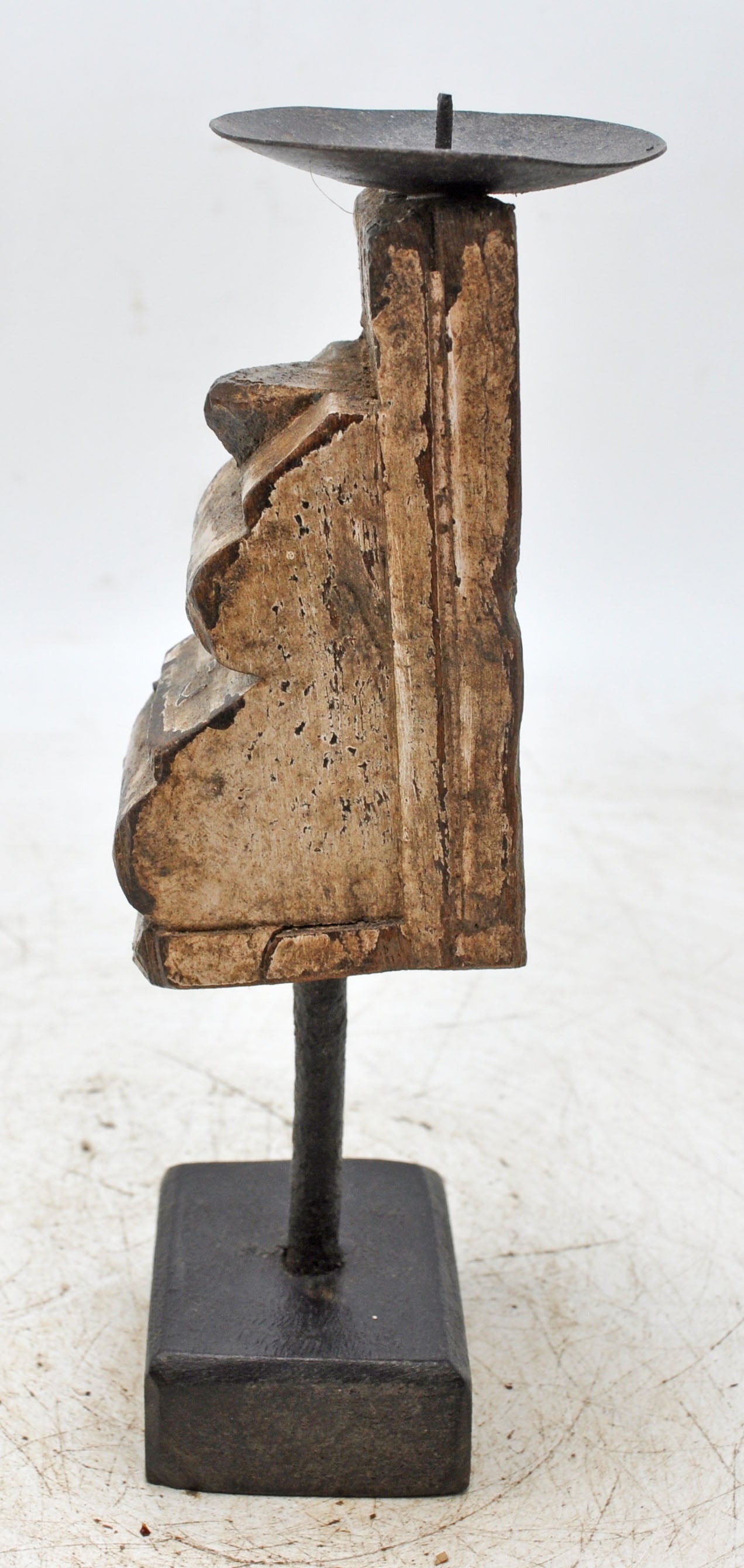 Antique Wooden Bracket Carving Candle Holder Original Old Hand Carved