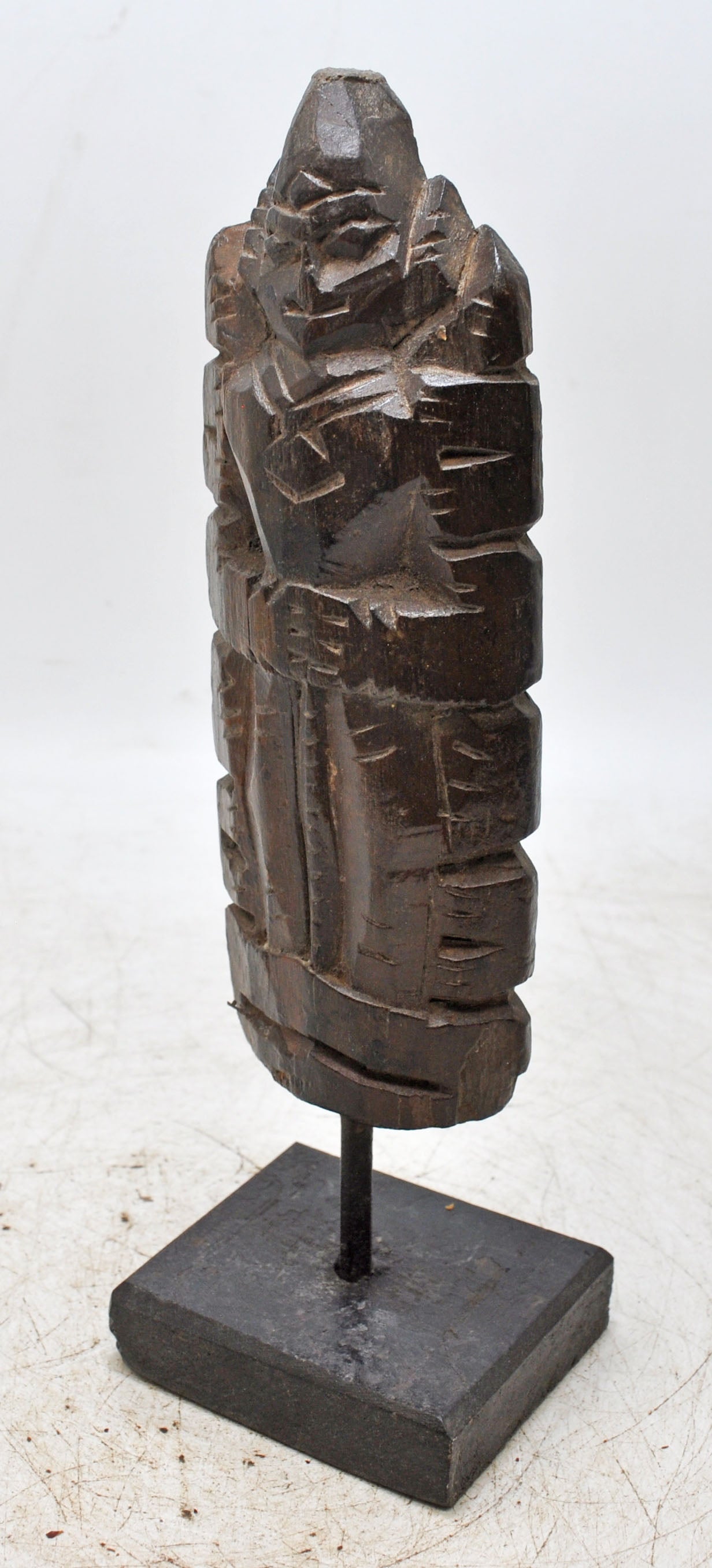 Antique Wooden Goddess Gangaur Idol Figurine Original Old Hand Carved