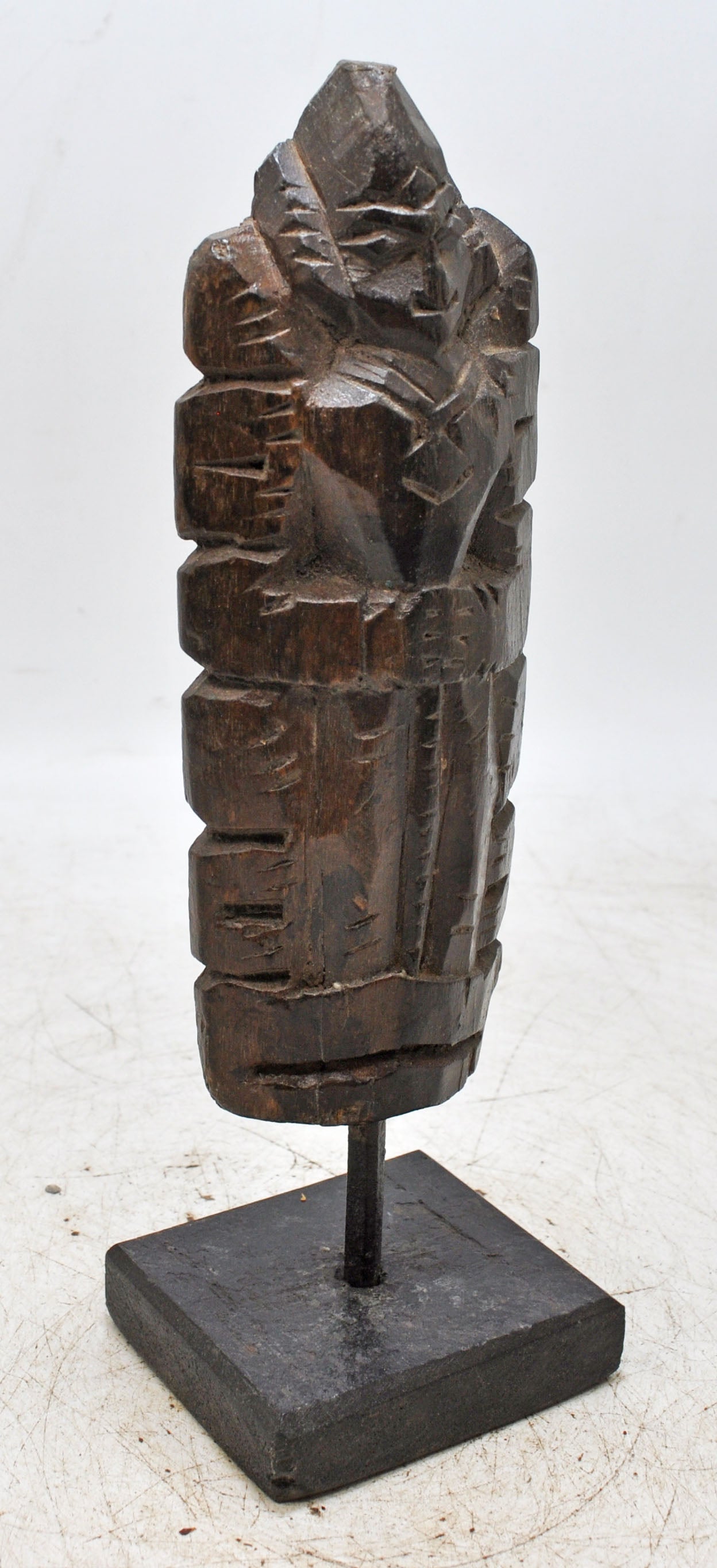 Antique Wooden Goddess Gangaur Idol Figurine Original Old Hand Carved