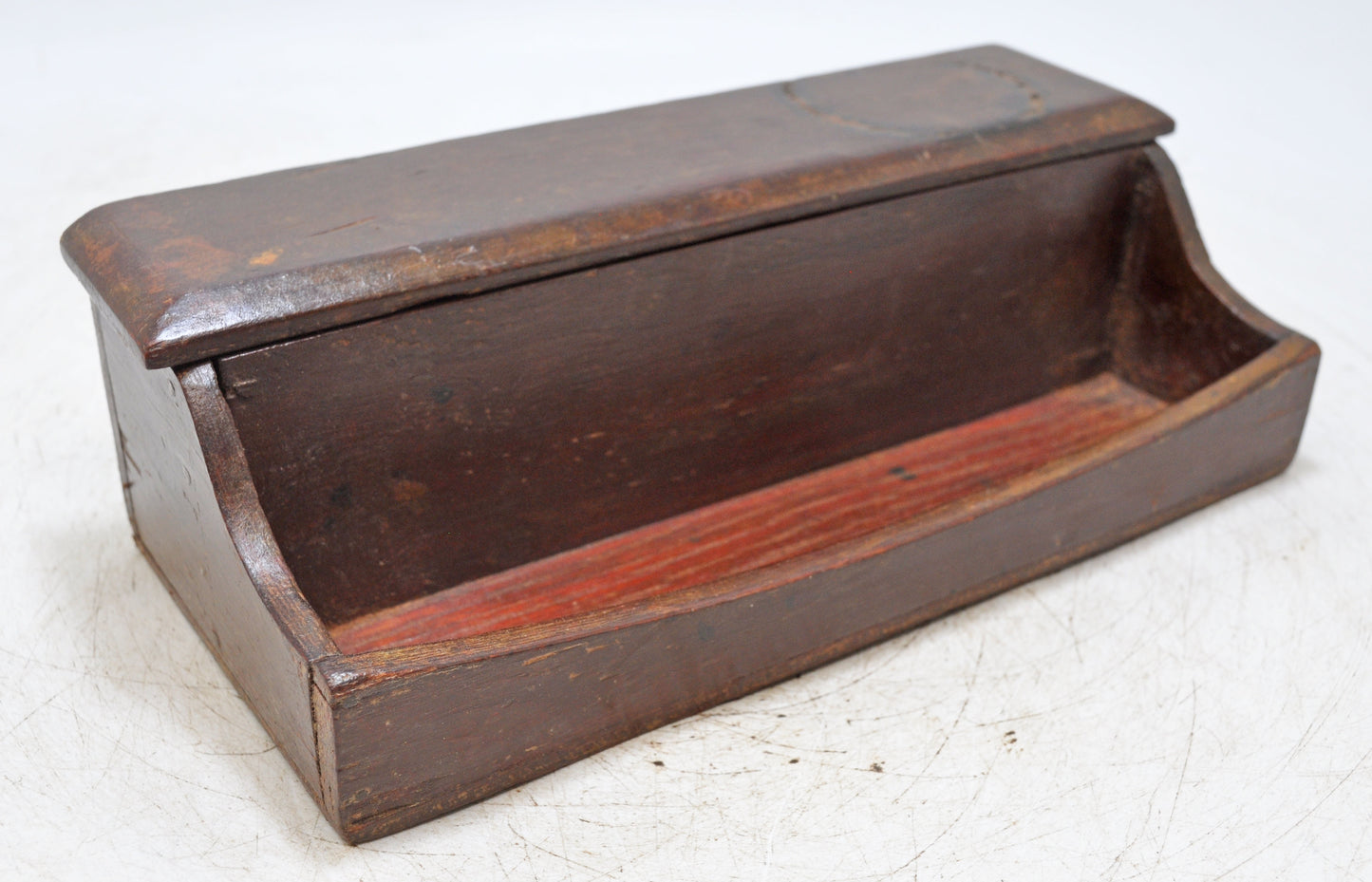Antique Wooden Pencil Stationary Box Original Old Hand Crafted