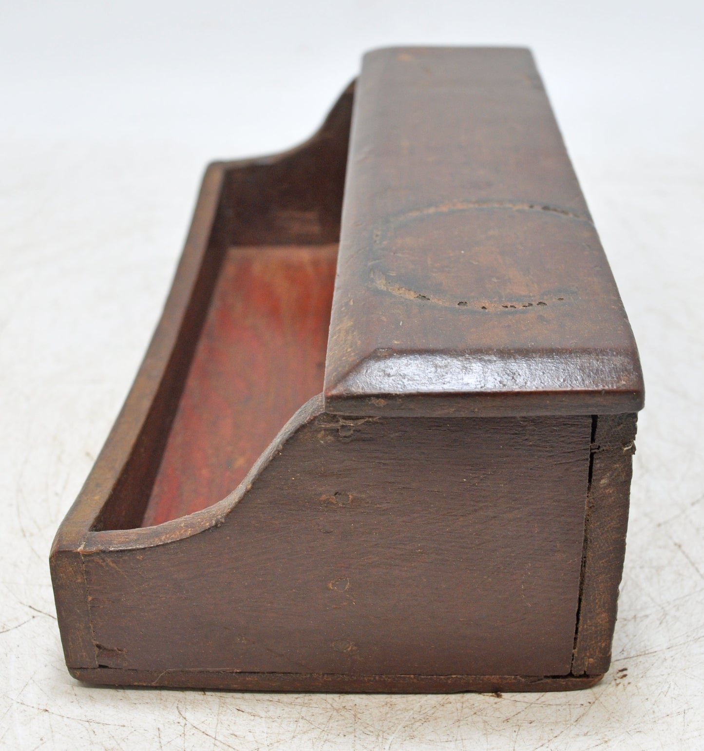 Antique Wooden Pencil Stationary Box Original Old Hand Crafted