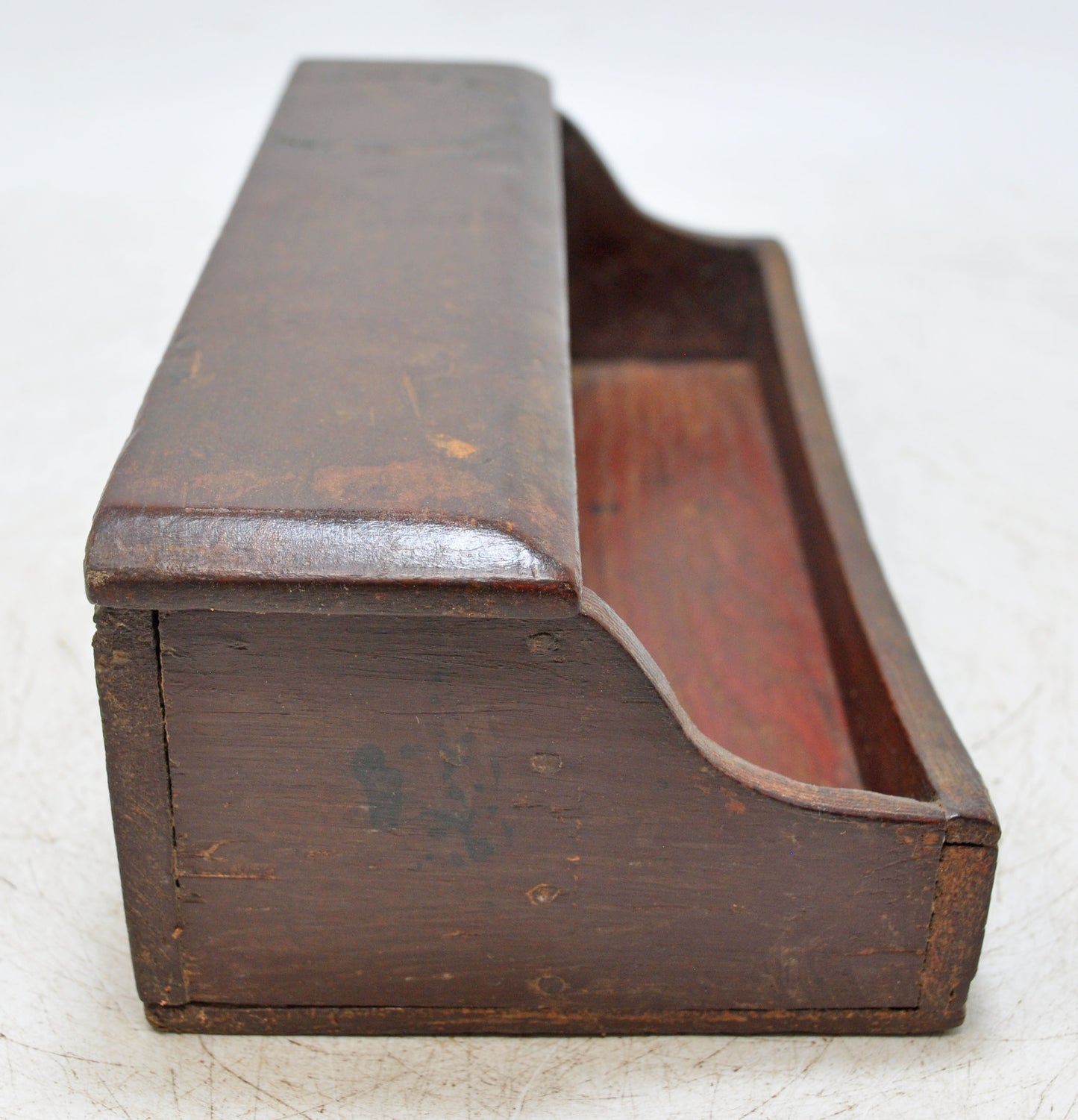 Antique Wooden Pencil Stationary Box Original Old Hand Crafted