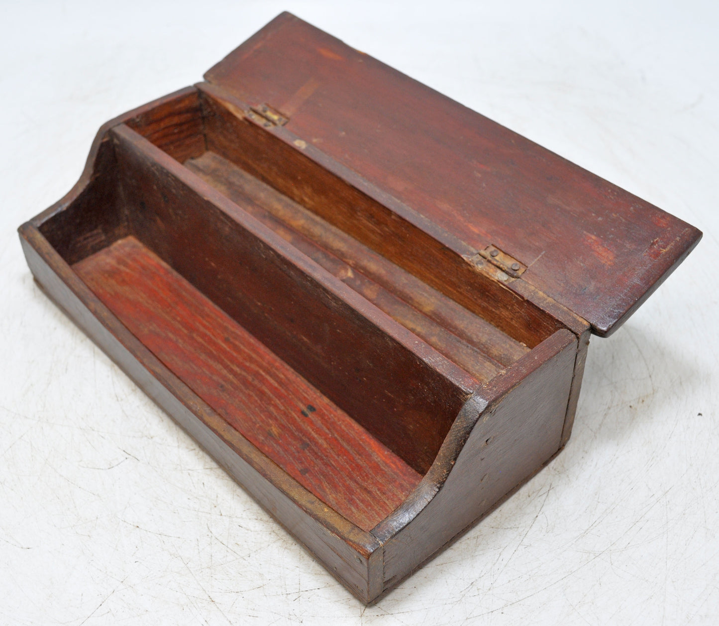 Antique Wooden Pencil Stationary Box Original Old Hand Crafted