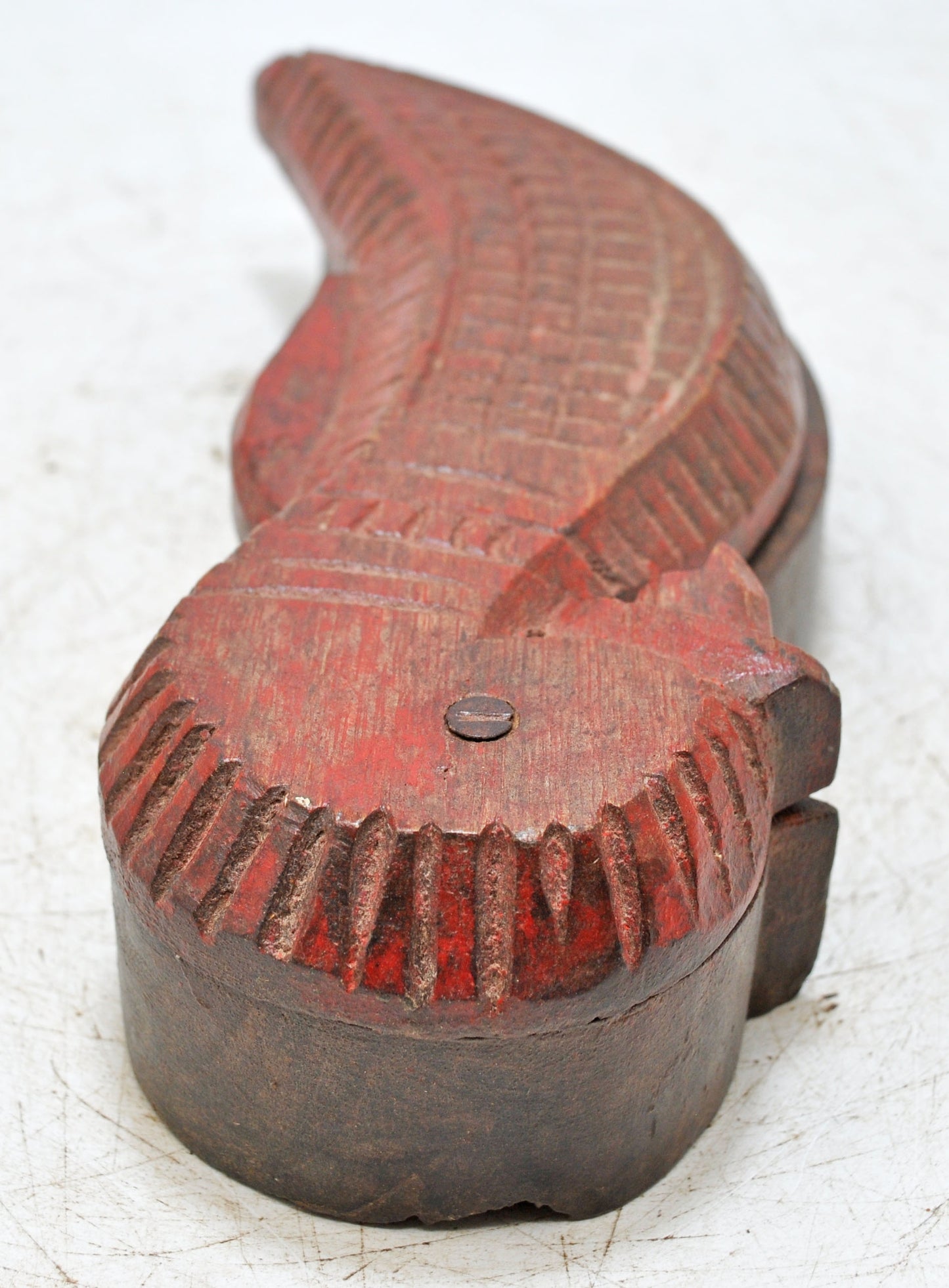 Vintage Wooden Kum Kum Powder Tika Box Original Old Hand Carved