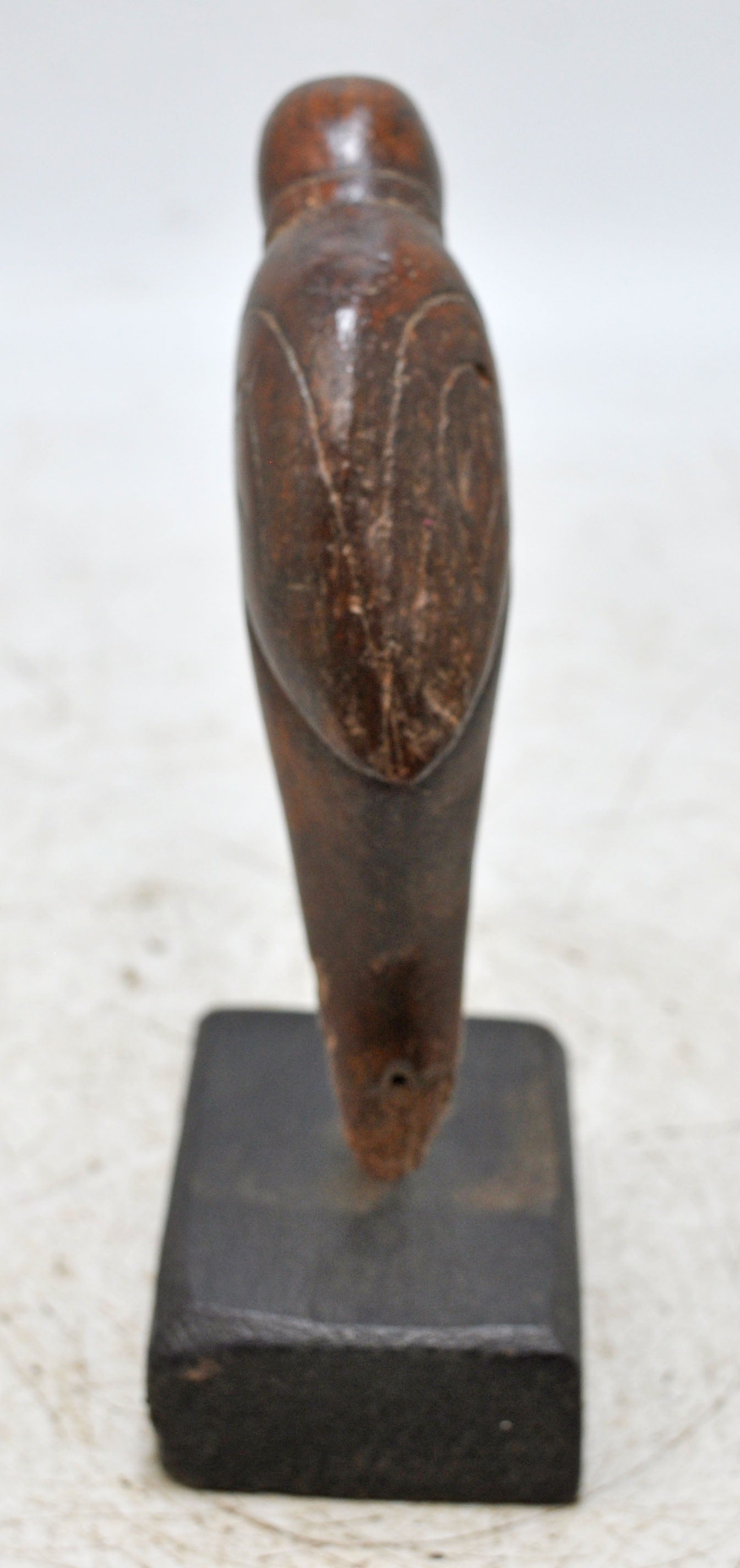 Vintage Wooden Parrot Bird Figurine Original Old Hand Carved