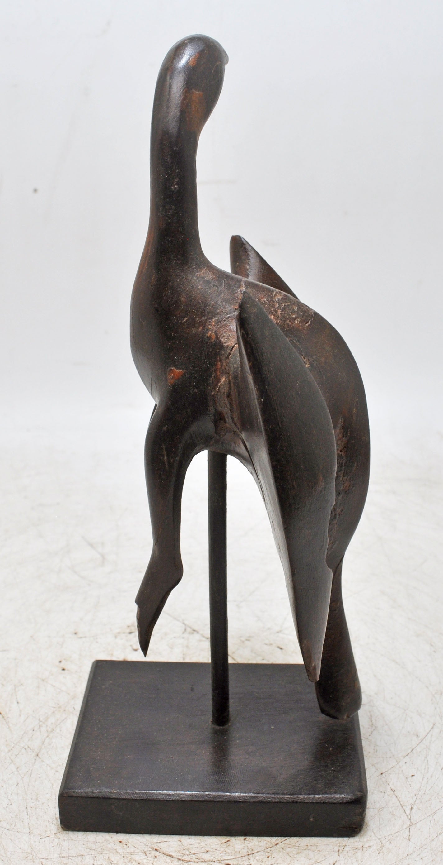 Vintage Wooden Bird Figurine Original Old Fine Hand Carved