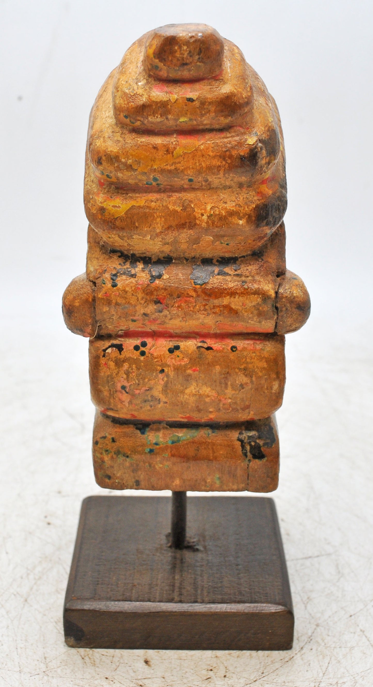 Vintage Wooden Musician Man Figurine Original Old Hand Carved