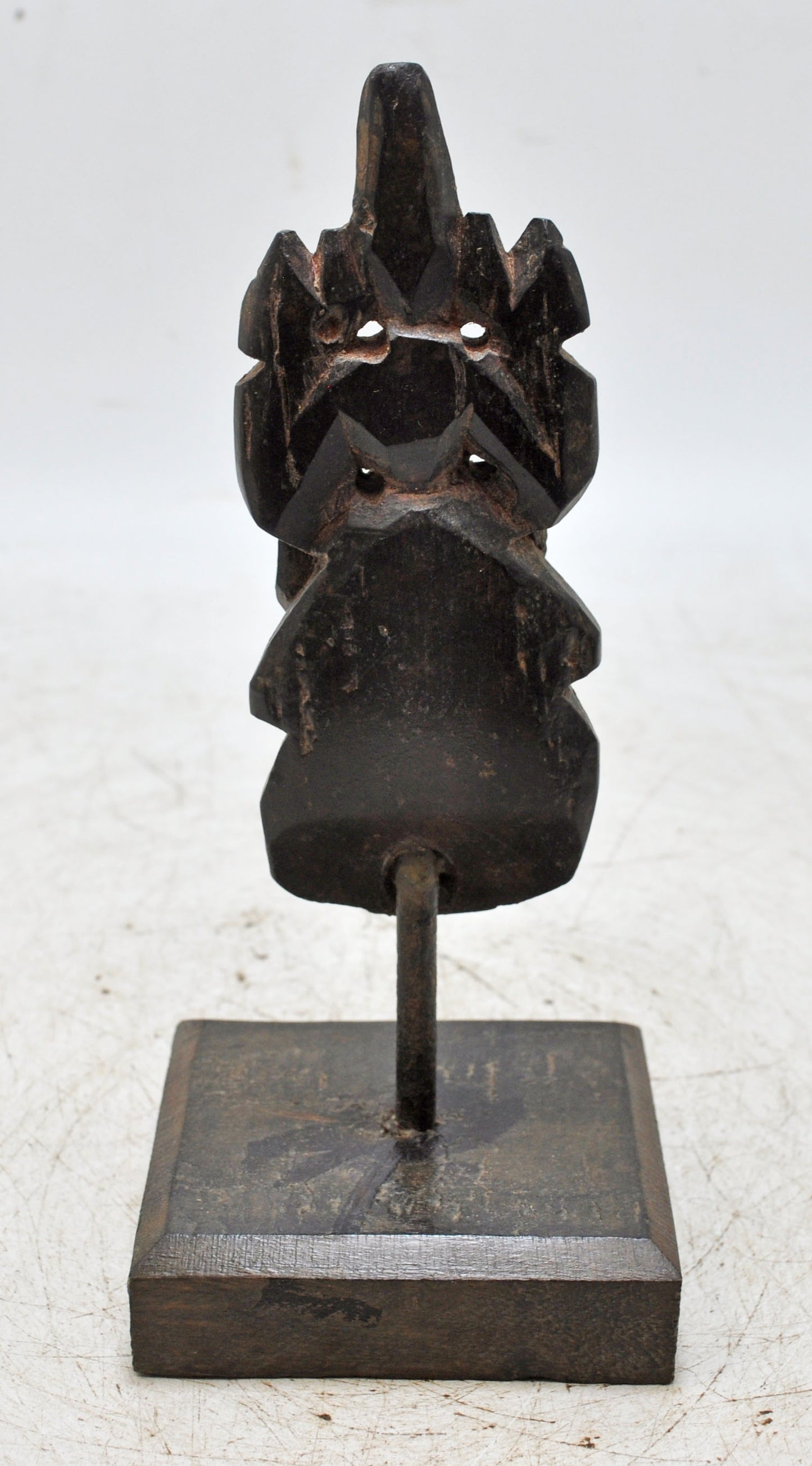 Antique Wooden Goddess Gangaur Idol Figurine Original Old Hand Carved