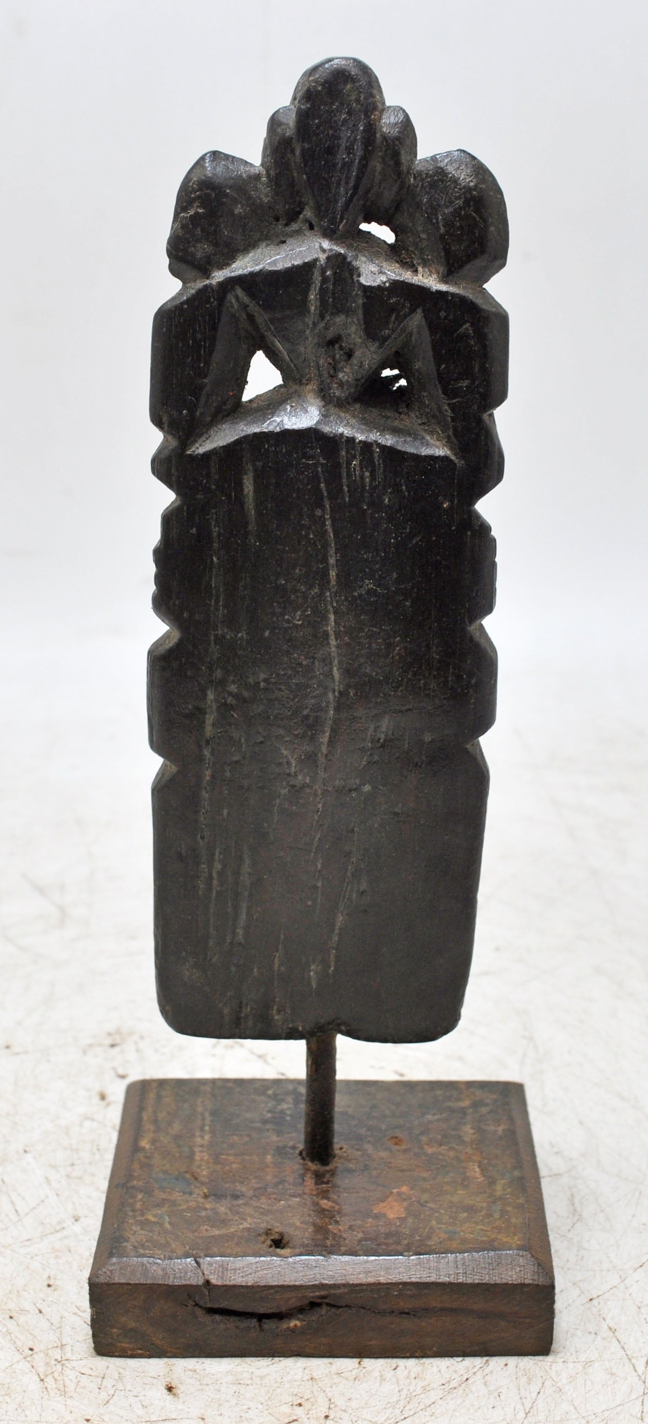 Antique Wooden Goddess Gangaur Idol Figurine Original Old Hand Carved