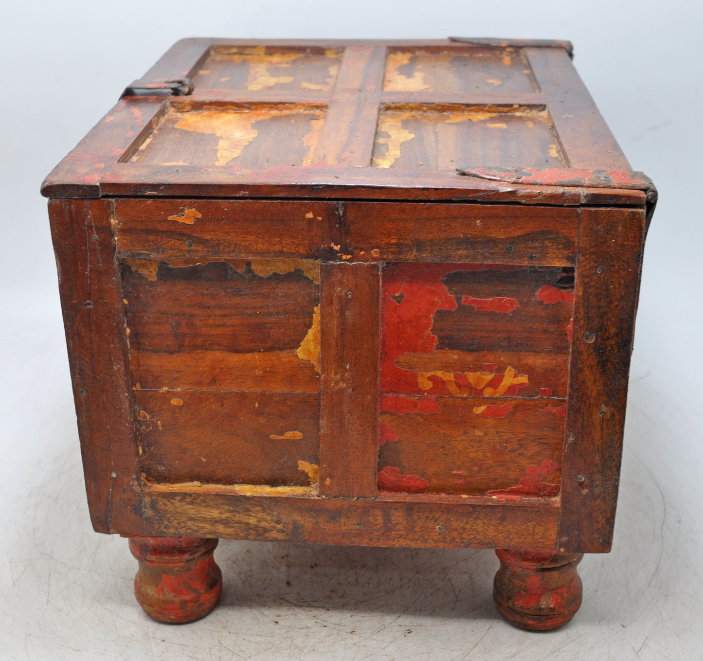 Vintage Wooden Storage Chest Box Original Old Hand Crafted Painted