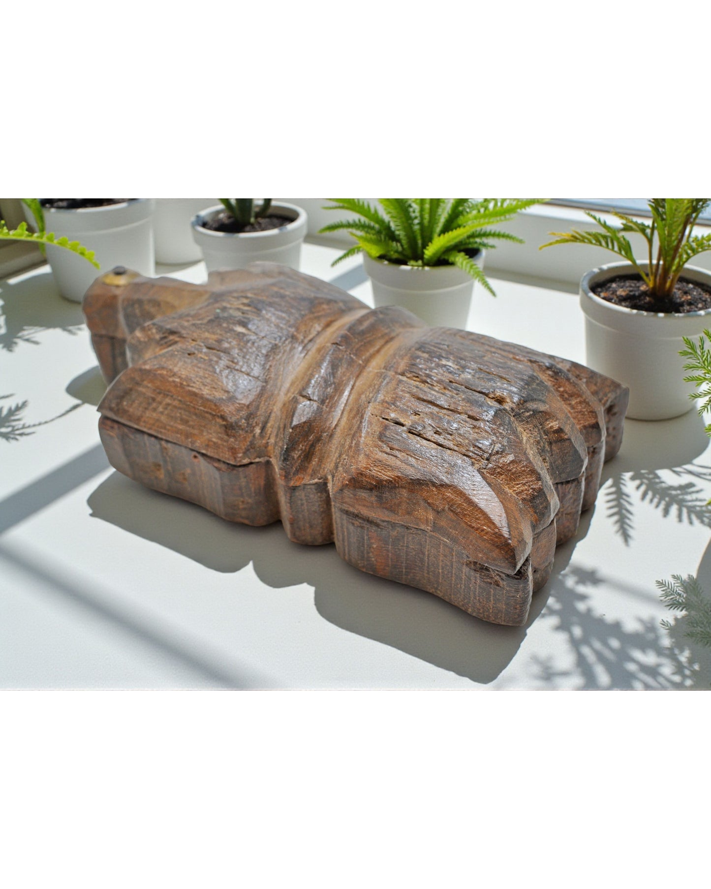 Antique Wooden Kitchenware Spice Box Original Old Hand Carved