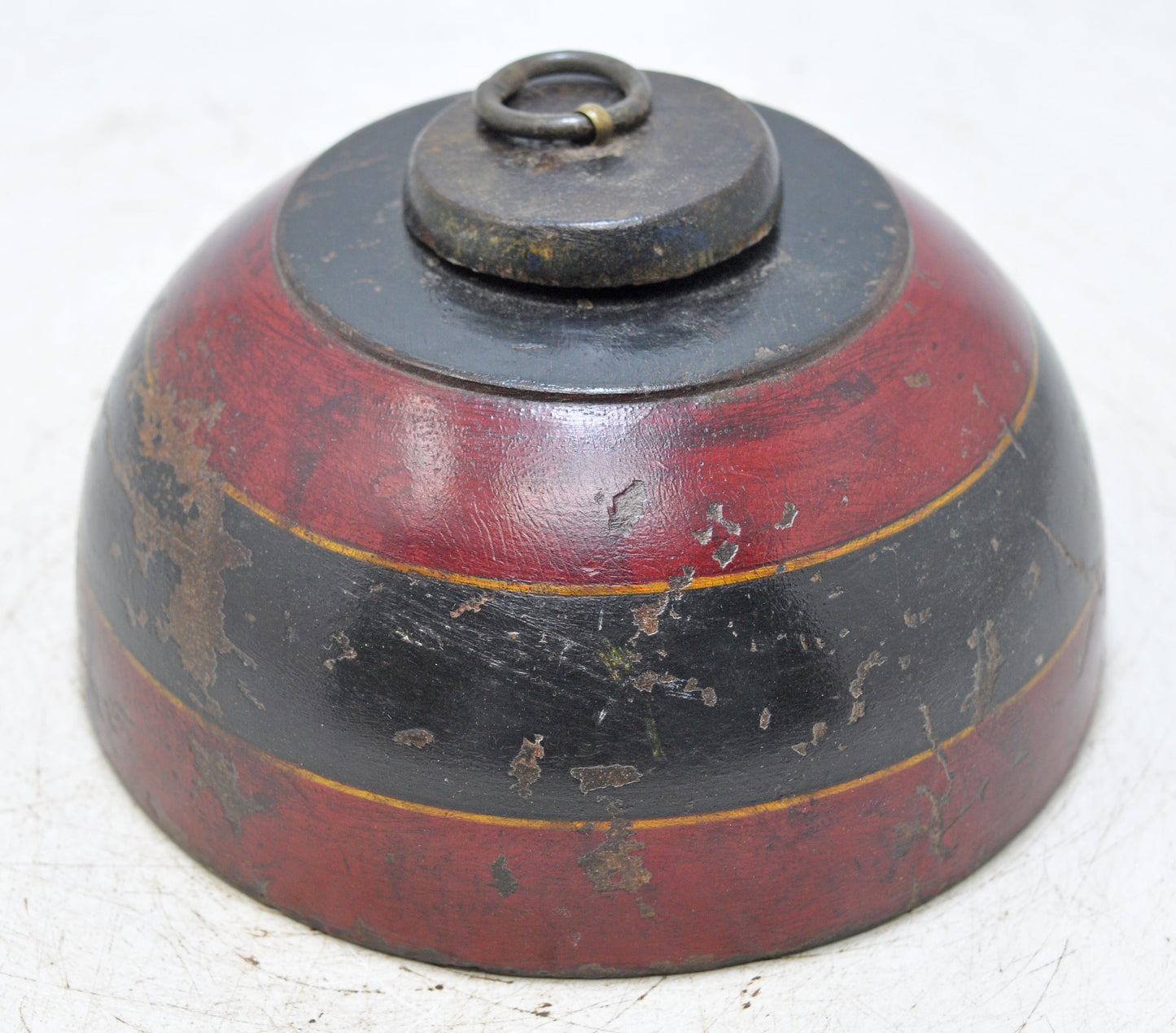 Vintage Wooden Round Tobacco Opium Box Original Old Hand Carved