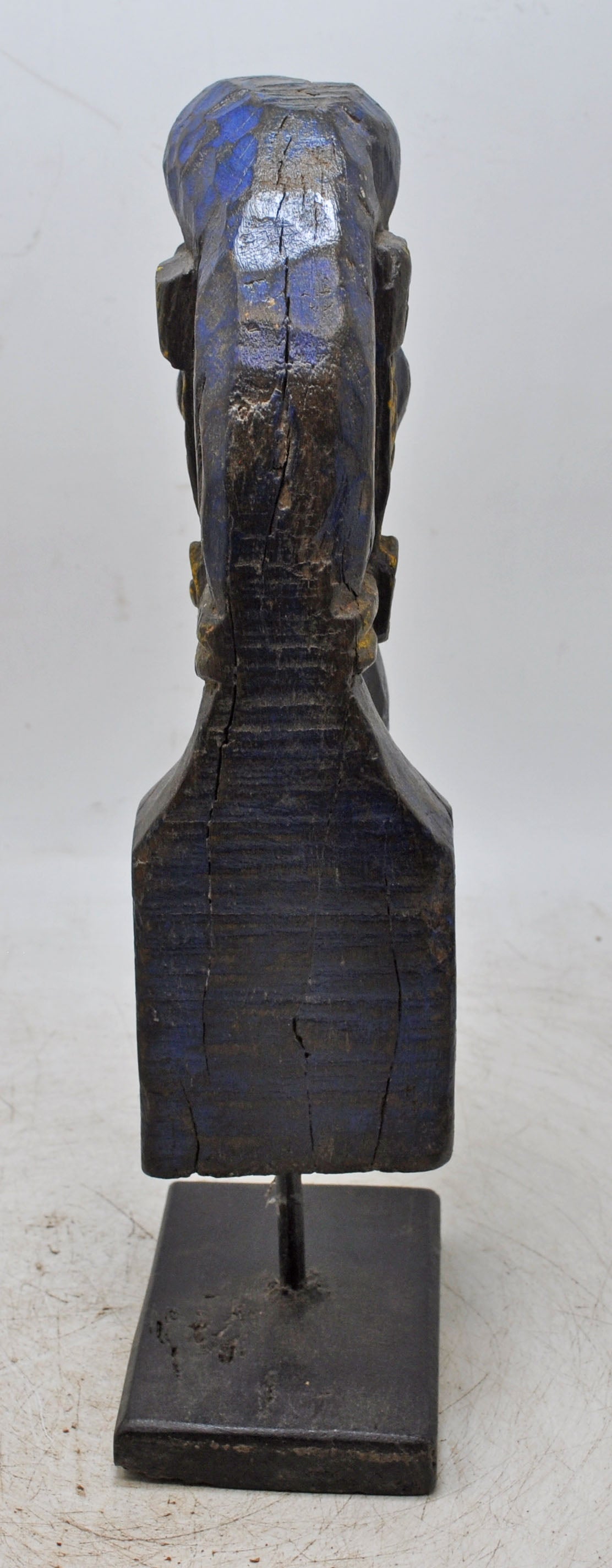 Antique Wooden Horse Head Bust Figurine Original Old Hand Carved