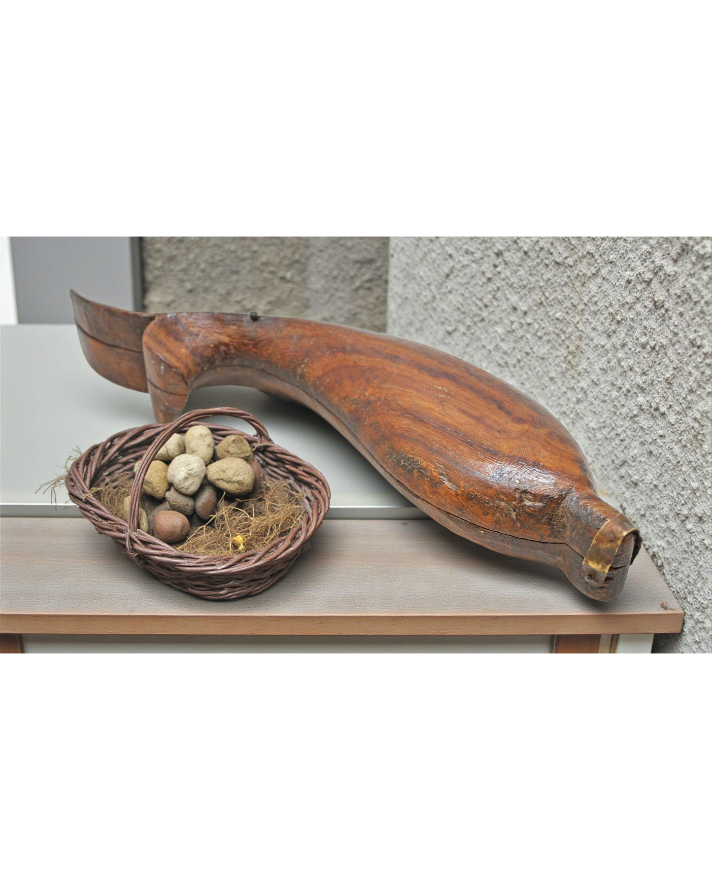 Antique Wooden Kum Kum Powder Tika Box Original Old Hand Carved