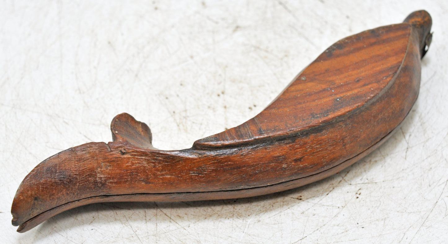 Antique Wooden Kum Kum Powder Tika Box Original Old Hand Carved