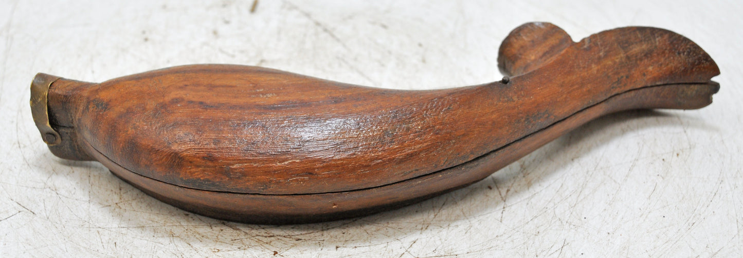 Antique Wooden Kum Kum Powder Tika Box Original Old Hand Carved