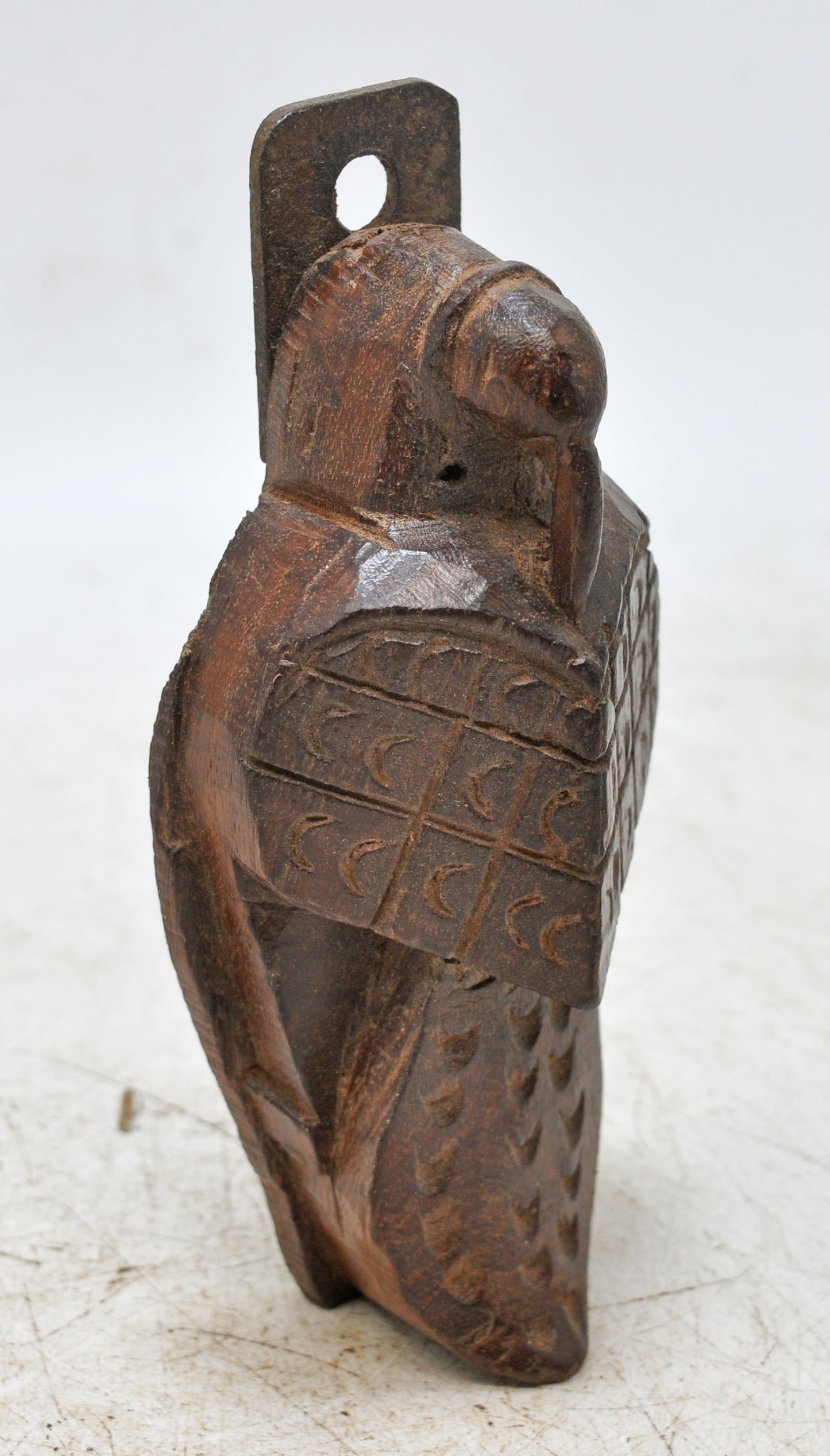 Antique Wooden Peacock Bird Figurine Original Old Fine Hand Carved