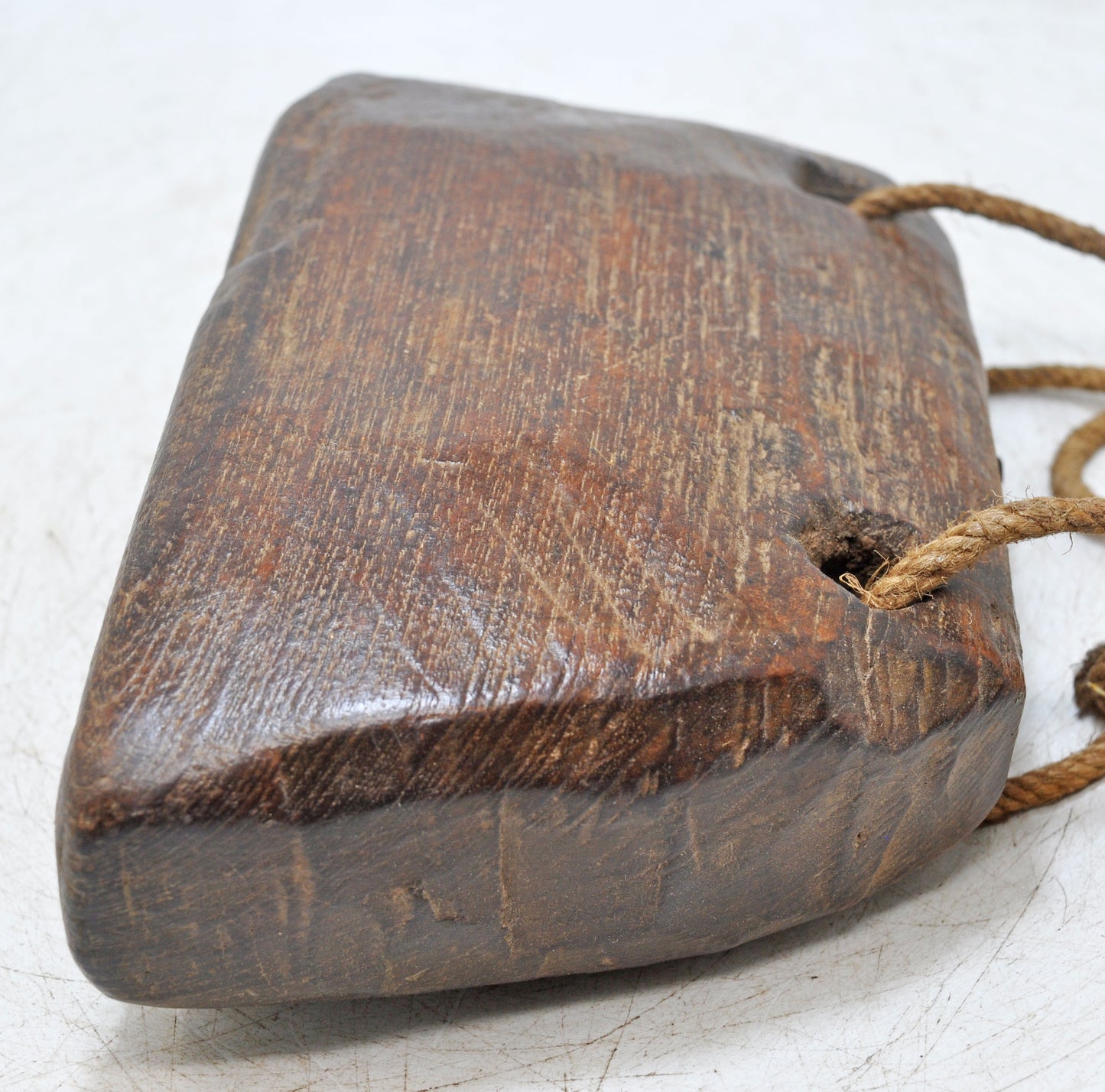 Antique Wooden Animals Cow Bell Original Old Hand Carved
