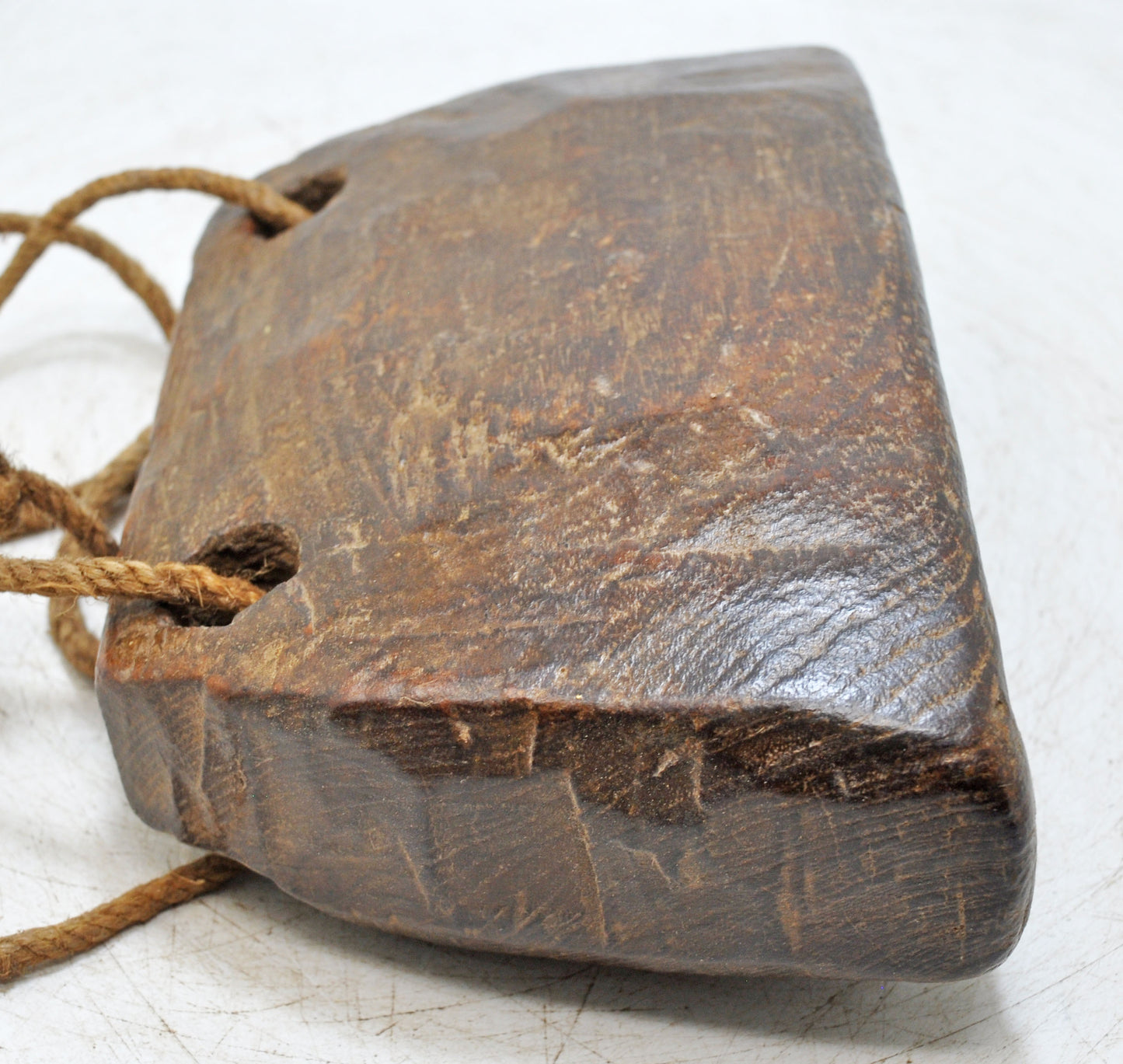Antique Wooden Animals Cow Bell Original Old Hand Carved