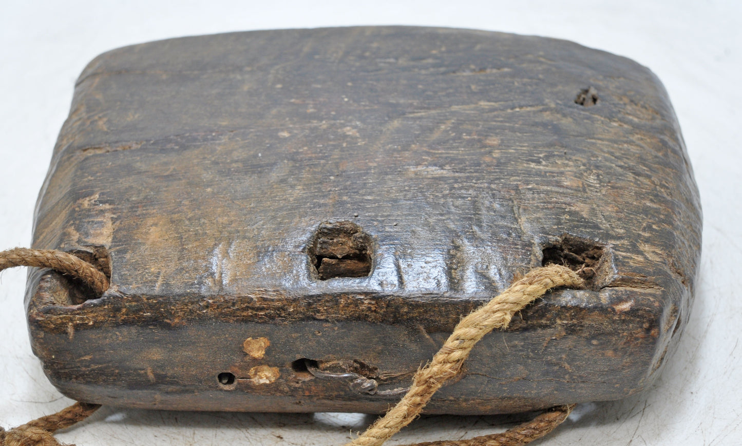 Antique Wooden Animals Cow Bell Original Old Hand Carved