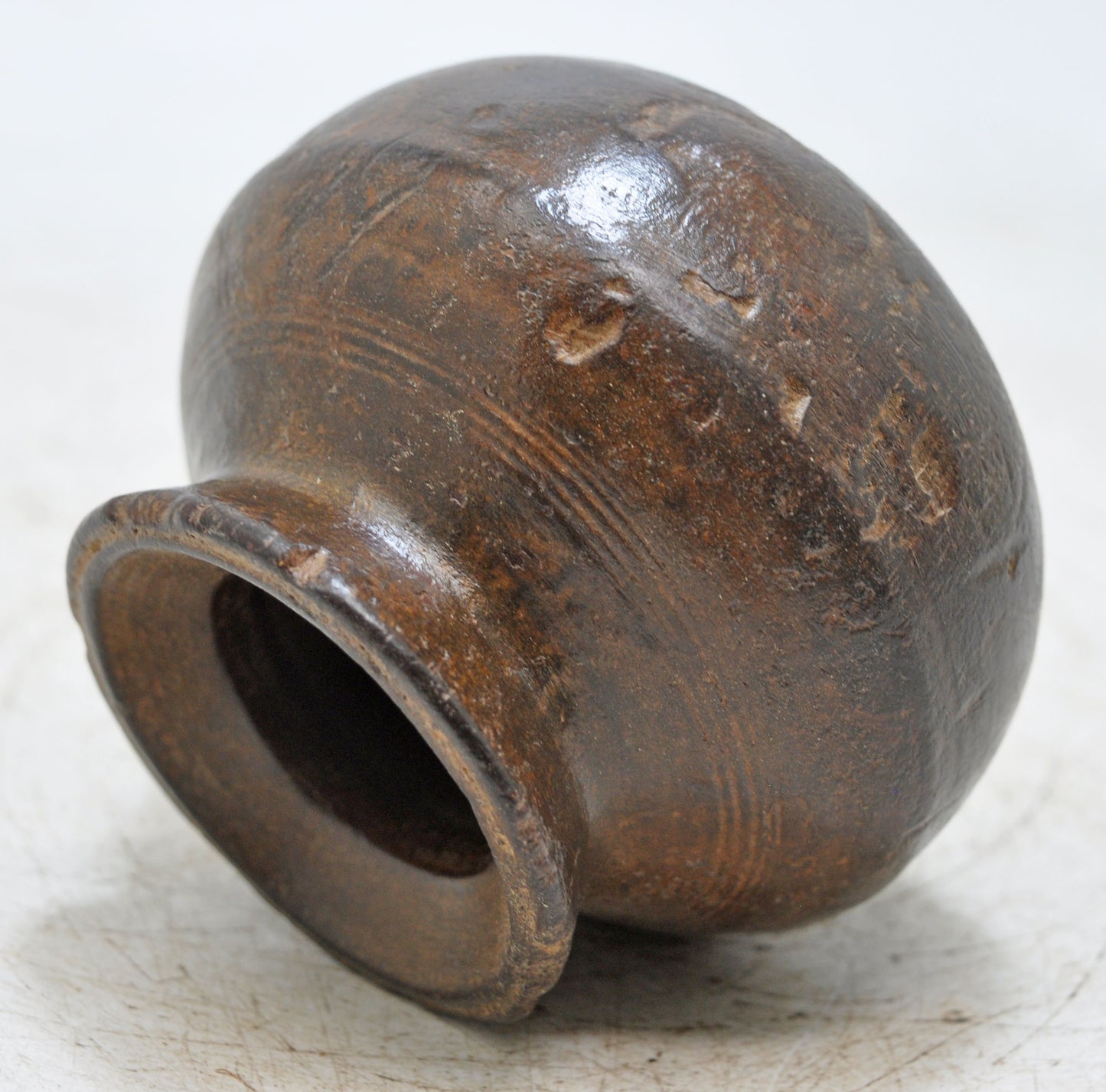 Antique Wooden Water Drinking Lota Pot Original Old Hand Carved