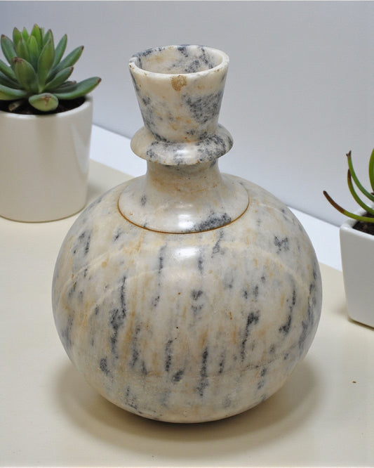 Vintage Ceramic Large Size Round Curd Pot Original Old Hand Crafted