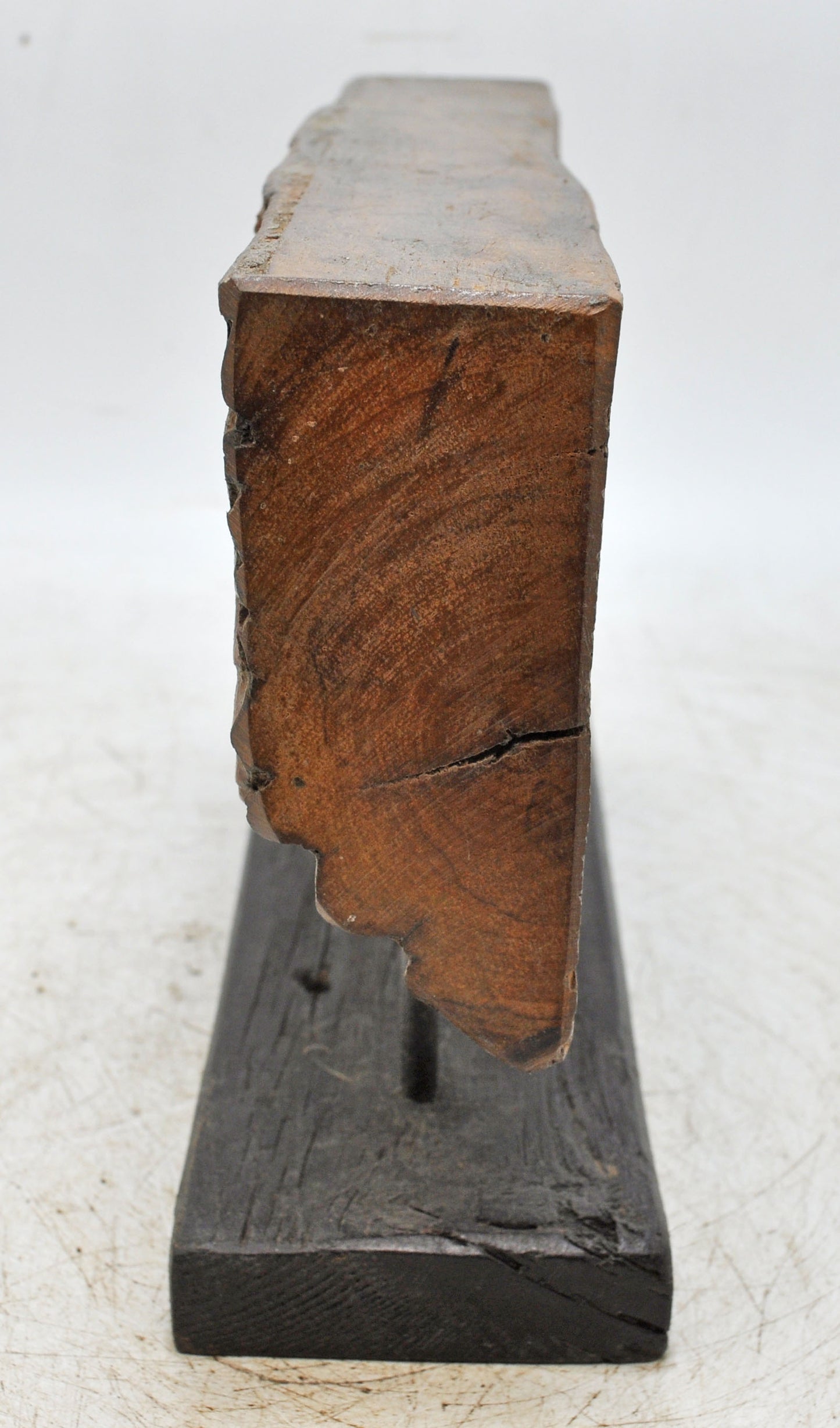 Antique Wooden God Ganesha Idol Carving Panel Plaque Original Old Fine Hand Carved