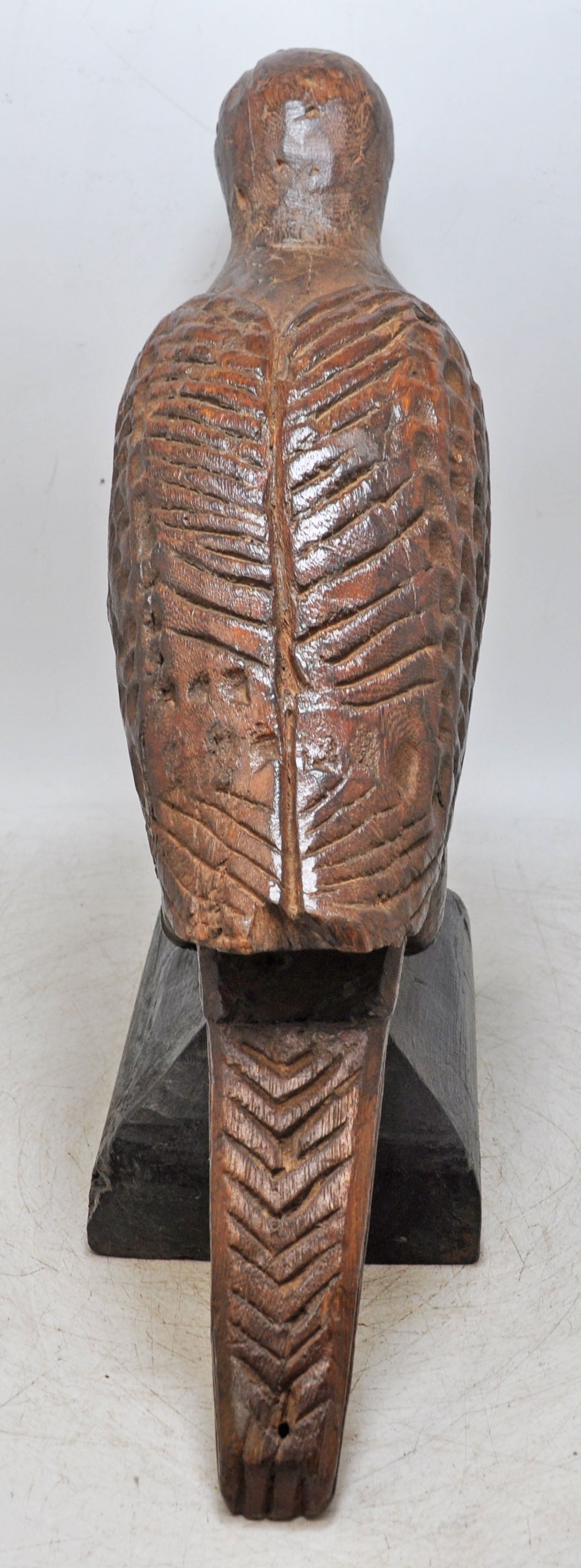 Antique Wooden Large Bird Figurine Original Old Fine Hand Carved