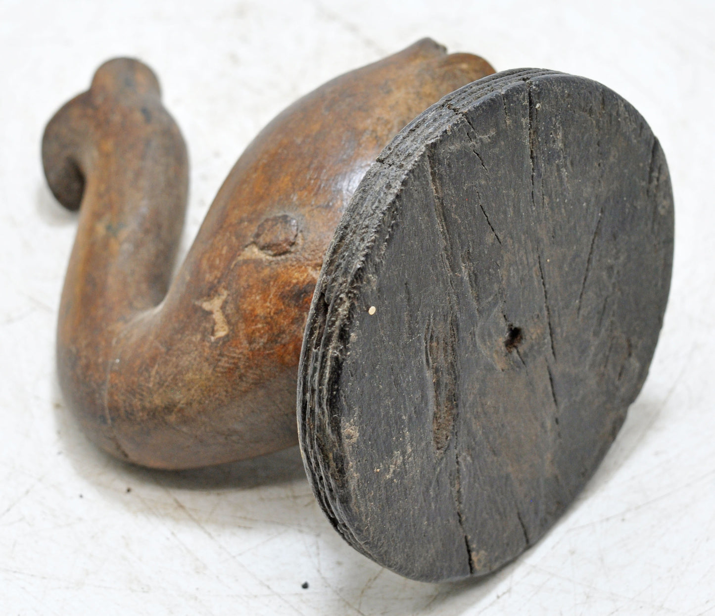 Vintage Wooden Fish Figurine Original Old Hand Carved