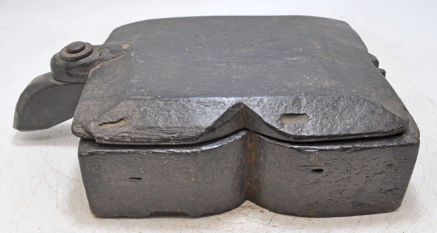 Antique Wooden Kitchenware Spice Box Original Old Hand Carved