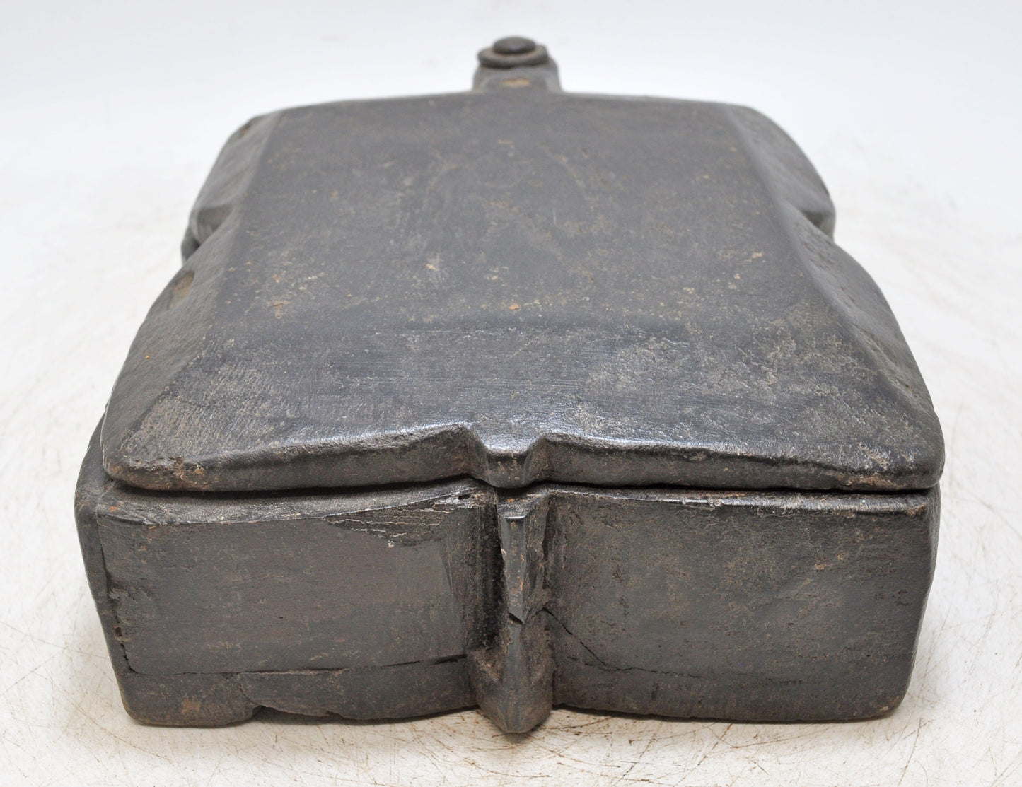 Antique Wooden Kitchenware Spice Box Original Old Hand Carved