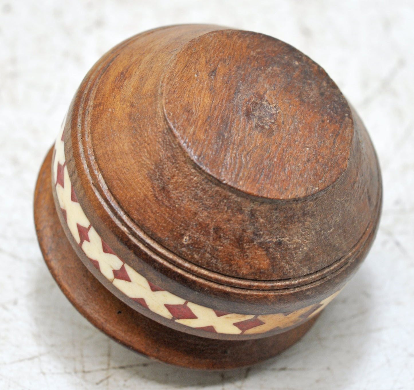 Vintage Wooden Round Water Drinking Lota Pot Original Old Hand Carved