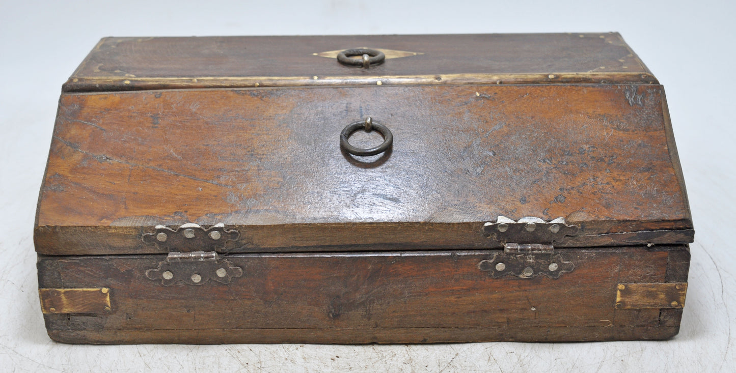 Vintage Wooden Pencil Stationary Storage Box Original Old Fine Hand Crafted