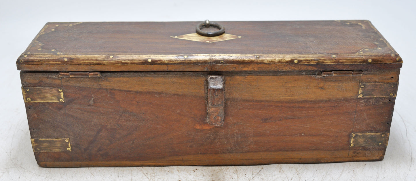 Vintage Wooden Pencil Stationary Storage Box Original Old Fine Hand Crafted