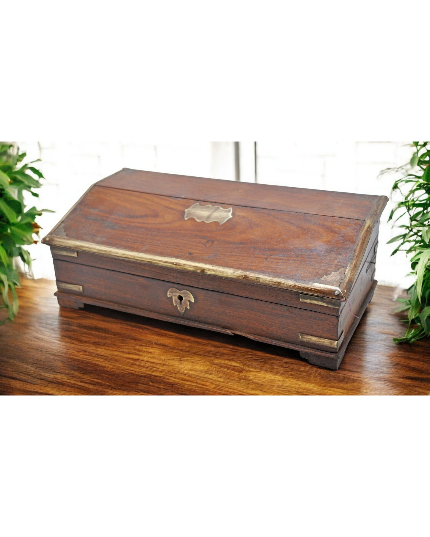 Vintage Wooden Pencil Stationary Storage Box Original Old Fine Hand Crafted