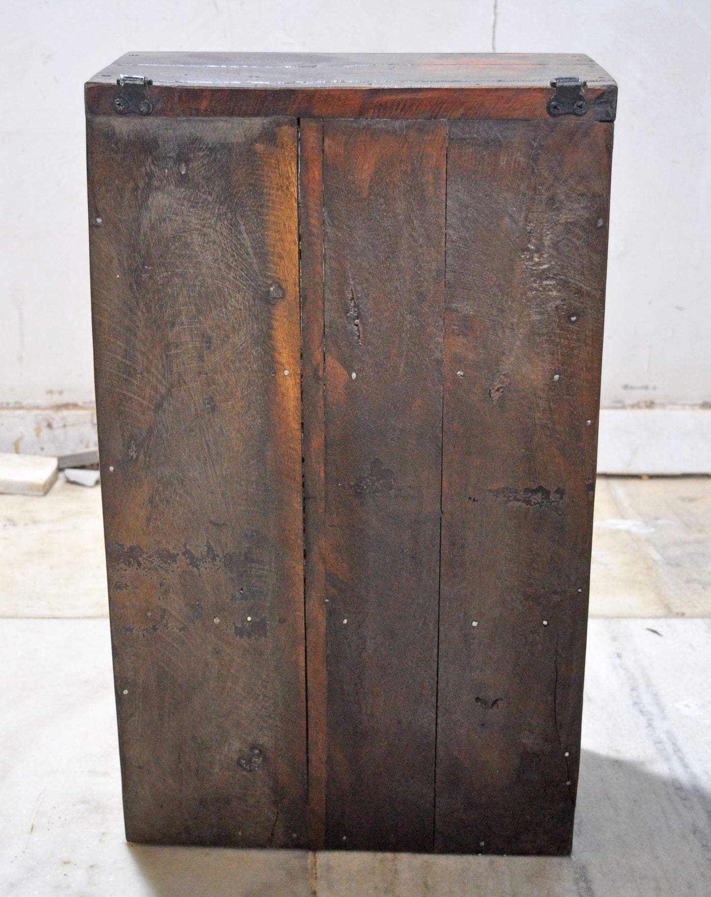 Antique Wooden Wall Hanging Storage Cabinet Orignial Old Hand Crafted Painted