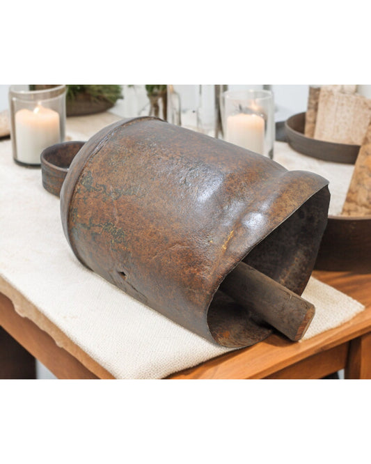 Antique Iron Large Size Elephant Cow Animals Bell Original Old Hand Crafted