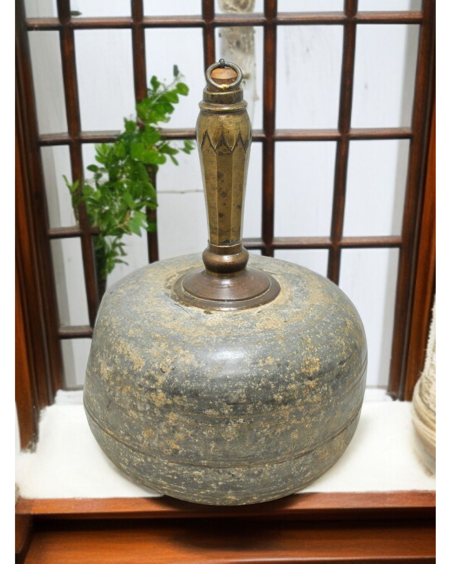 Antique Iron Brass Surai Water Storage Pot Original Old Hand Crafted Engraved