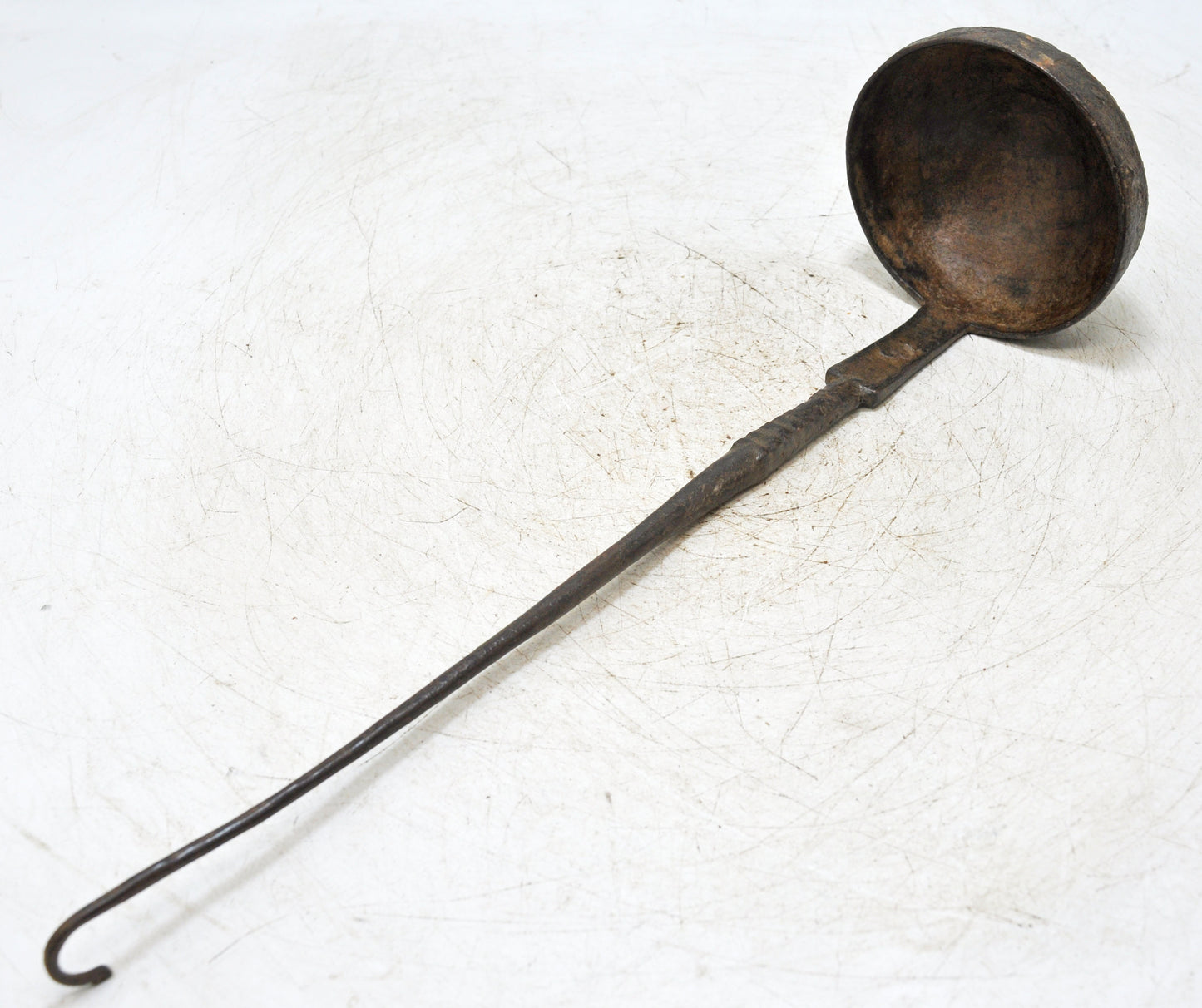 Antique Iron Tipri Oil Long Spoon Original Old Hand Crafted Engraved