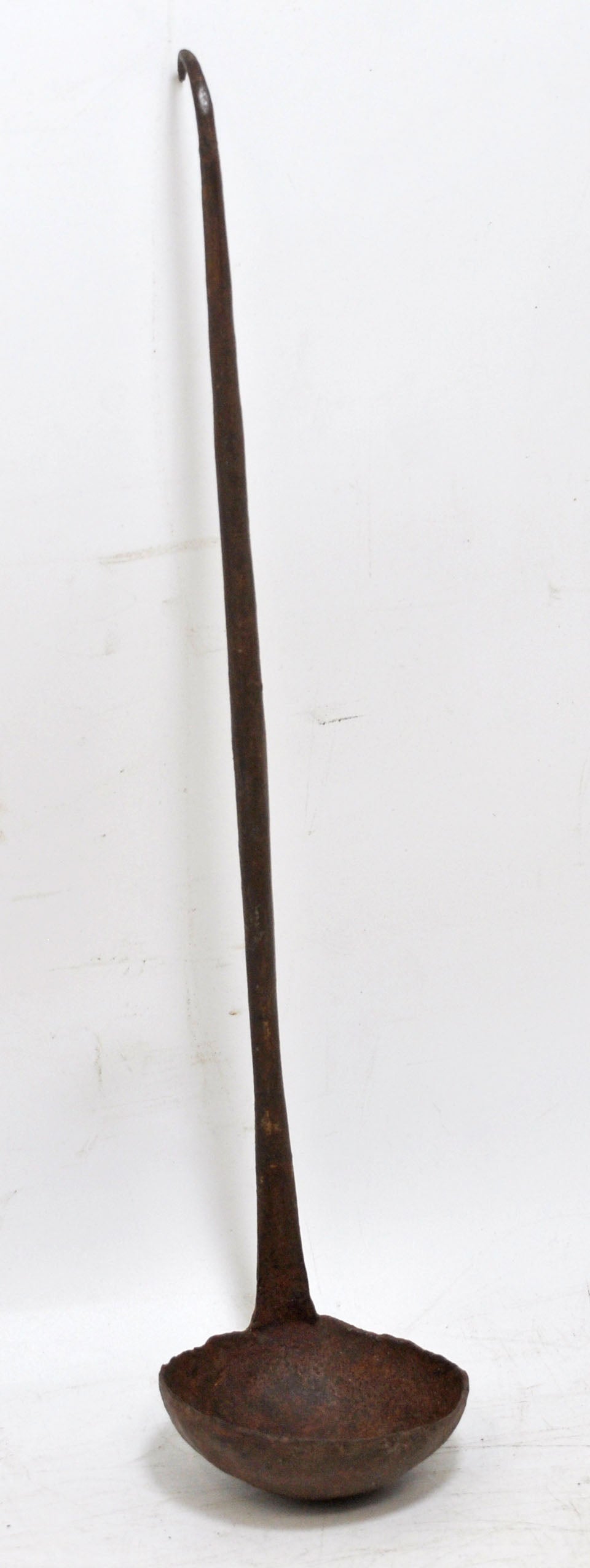 Antique Iron Tipri Oil Long Spoon Original Old Hand Crafted Engraved