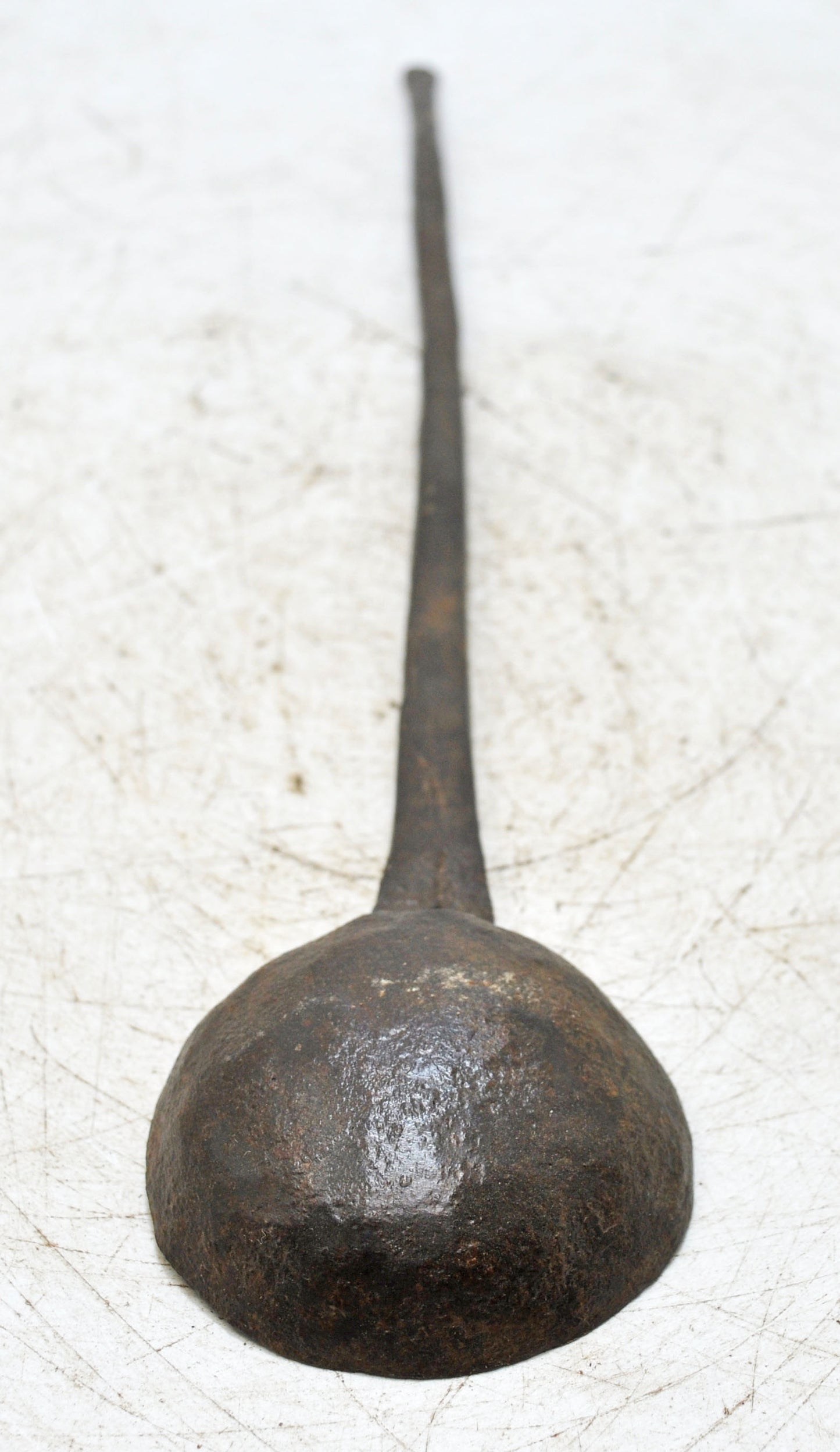 Antique Iron Kitchenware Long Serving Spoon Original Old Hand Crafted