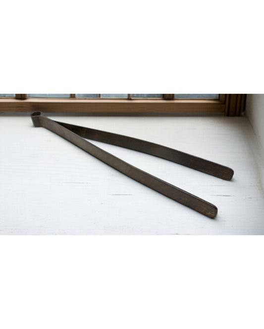 Antique Iron Long Kitchenware Tongs Original Old Hand Crafted