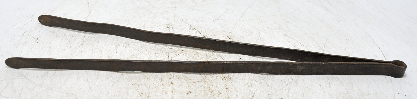 Antique Iron Long Kitchenware Tongs Original Old Hand Crafted