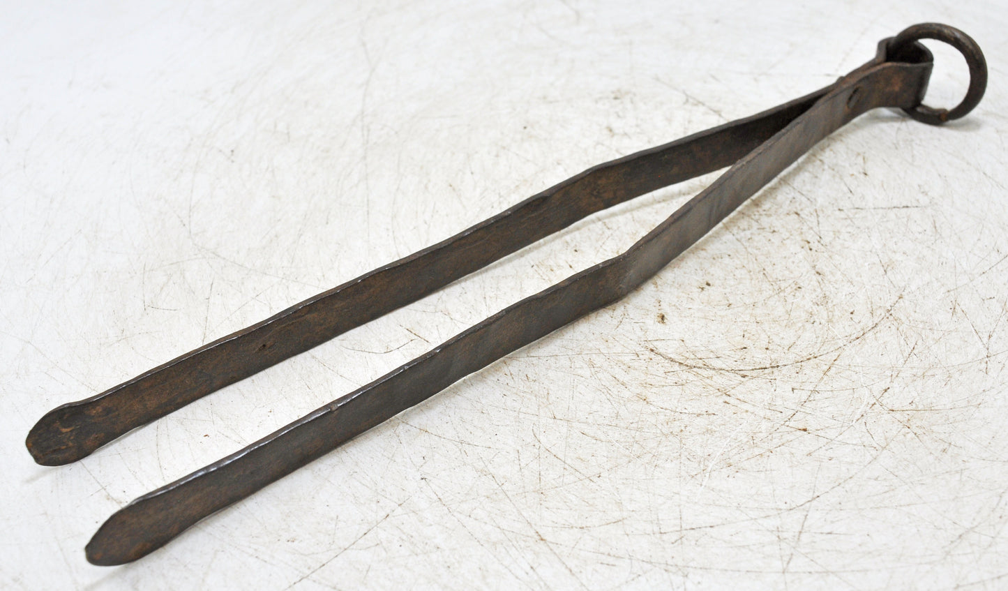 Antique Iron Long Kitchenware Tongs Original Old Hand Crafted