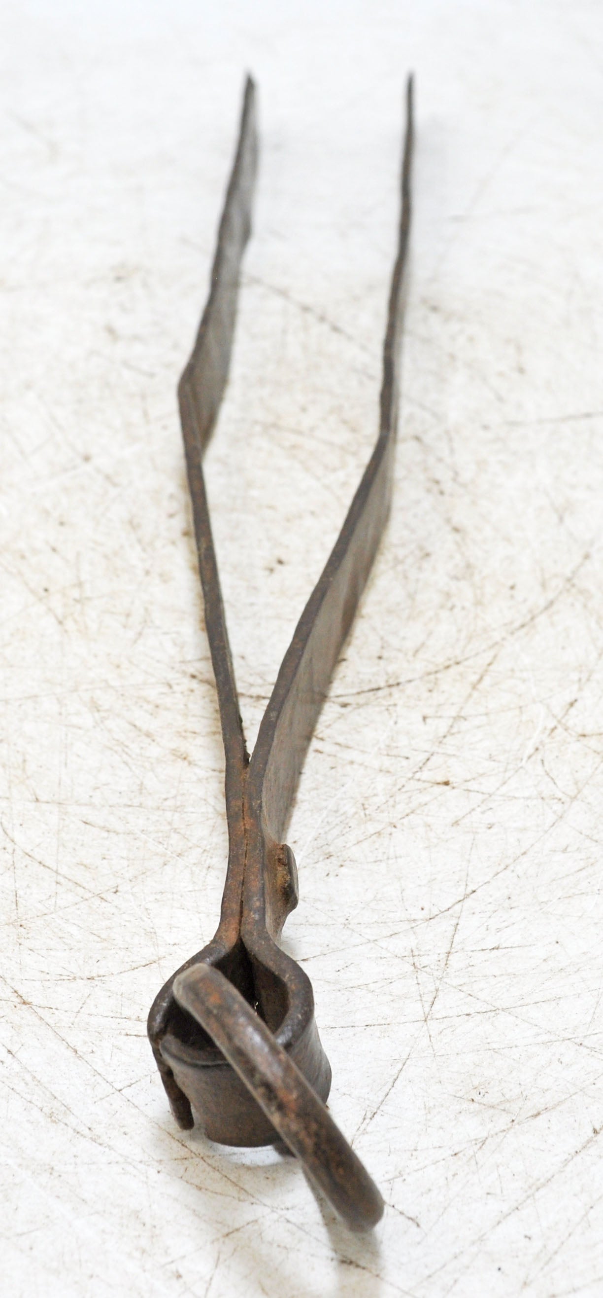 Antique Iron Long Kitchenware Tongs Original Old Hand Crafted