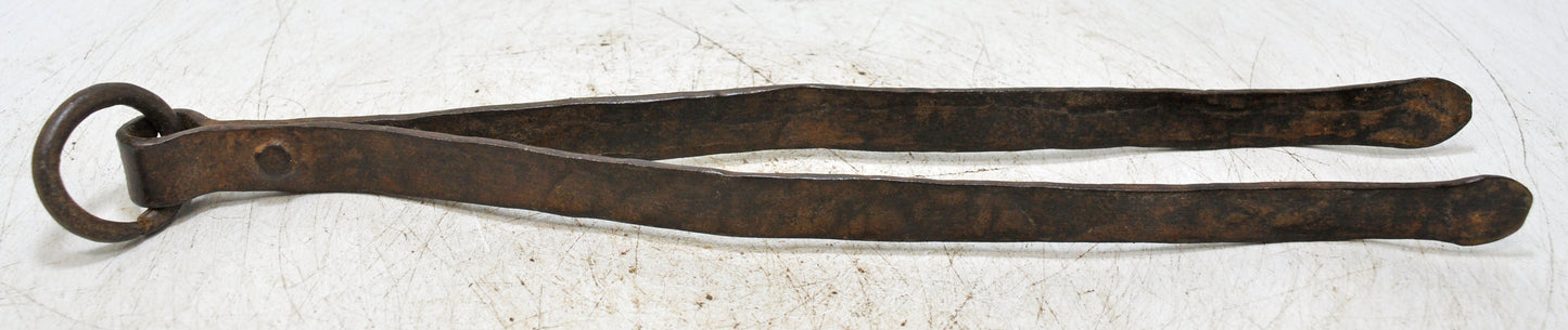 Antique Iron Long Kitchenware Tongs Original Old Hand Crafted